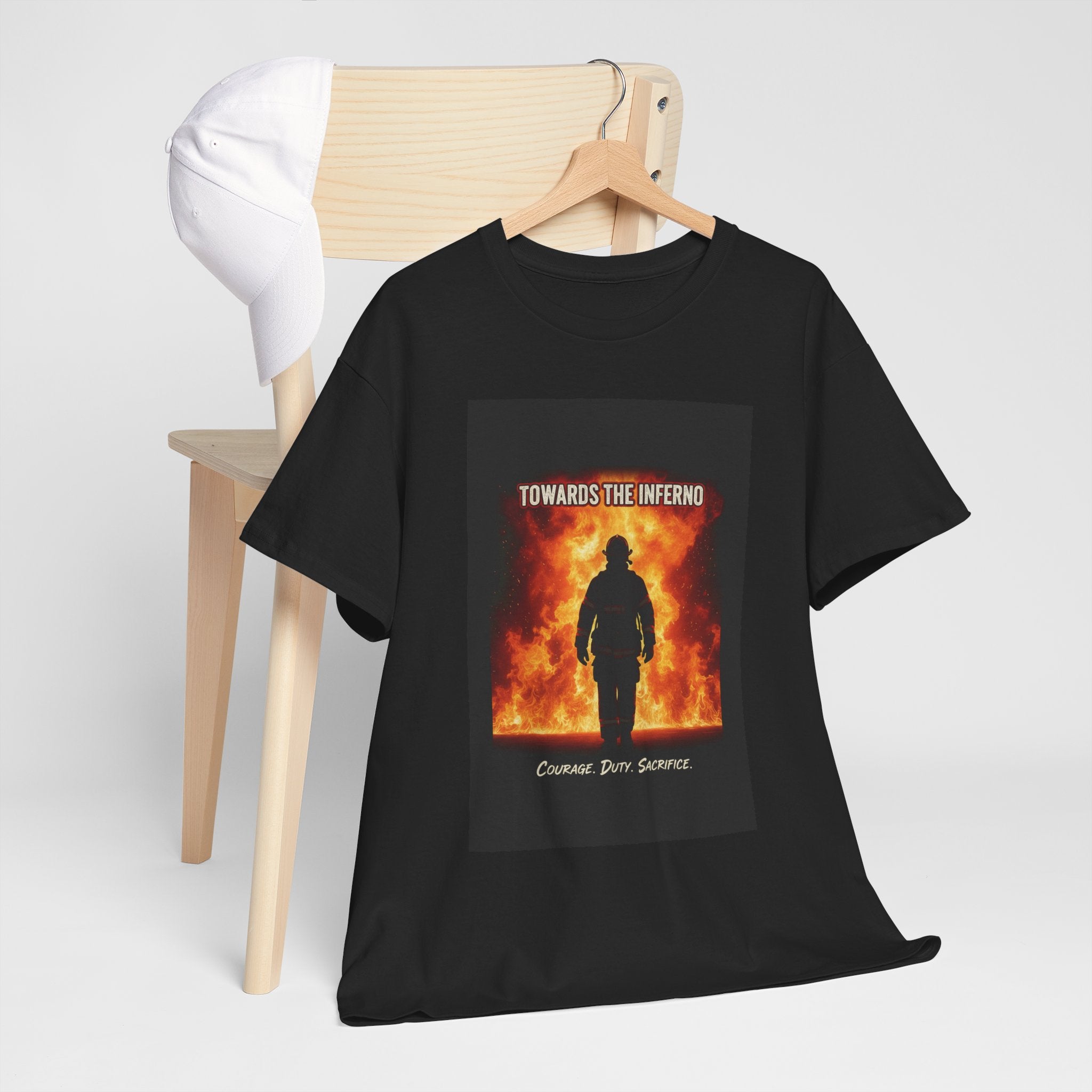 Firefighter Tribute T-Shirt | Some Men Run From The Fire Some Men Don't | Hero Gift Tee | First Responder Shirt