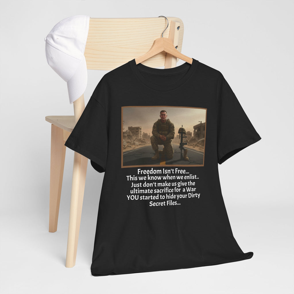 "Freedom Isn't Free" Powerful Military Tribute T-Shirt | US Marine Honor Shirt | Fallen Soldier Memorial Tee | Veteran Gift | Never Forget Collection