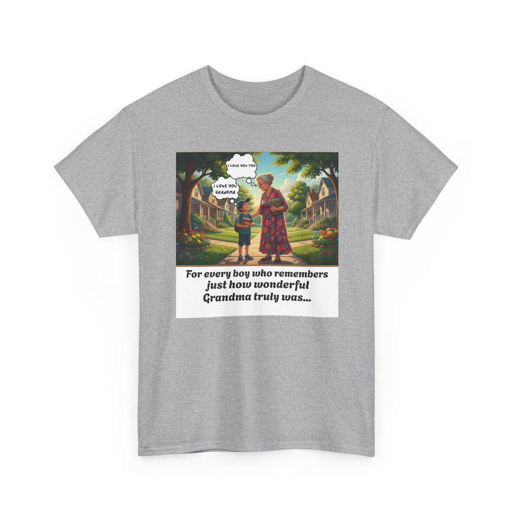 I Love You Grandma | Heartfelt Grandmother Grandson T-Shirt | Grandma Memorial Gift | For Every Boy Who Remembers | Younger Man's Clothes Collection