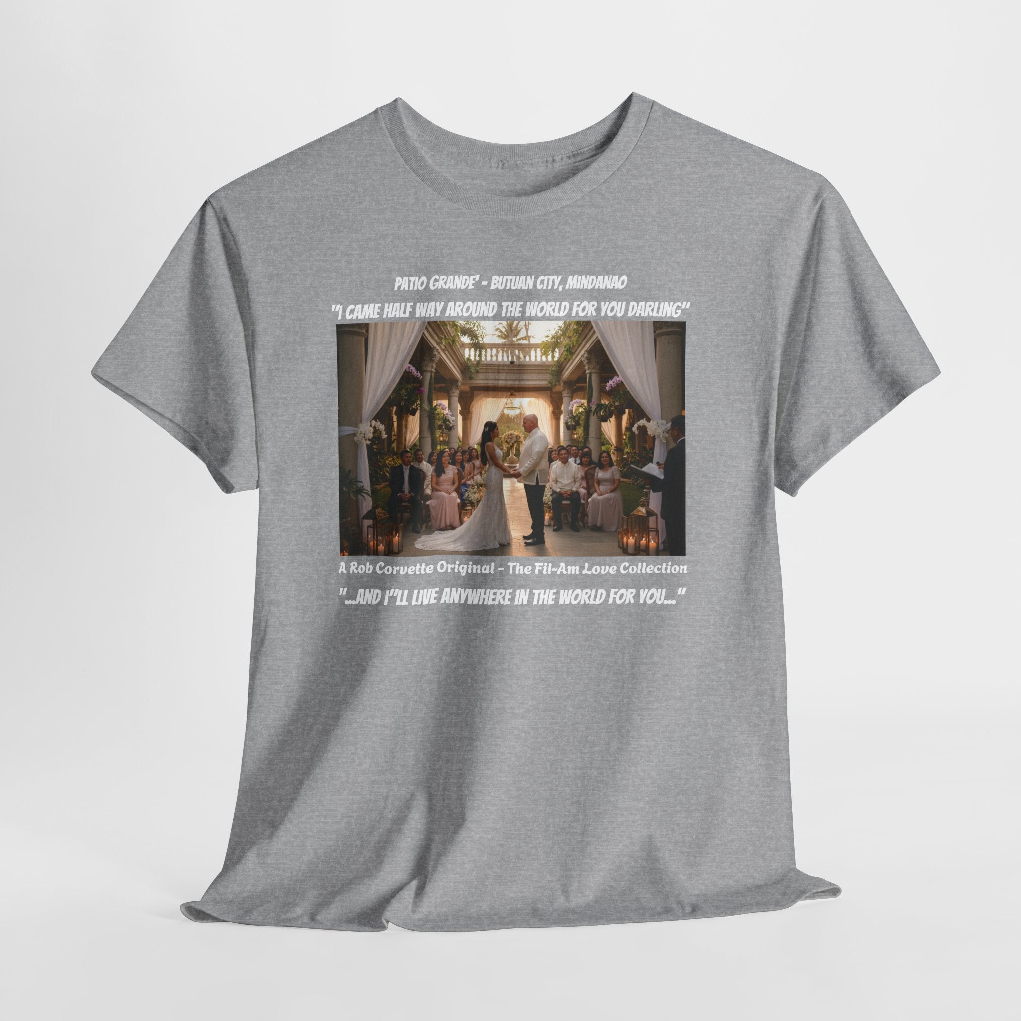 Fil-Am Wedding Shirt, I Came Half Way Around The World For You, Filipino American Love, Philippines Wedding Gift, Romantic Couples Tee