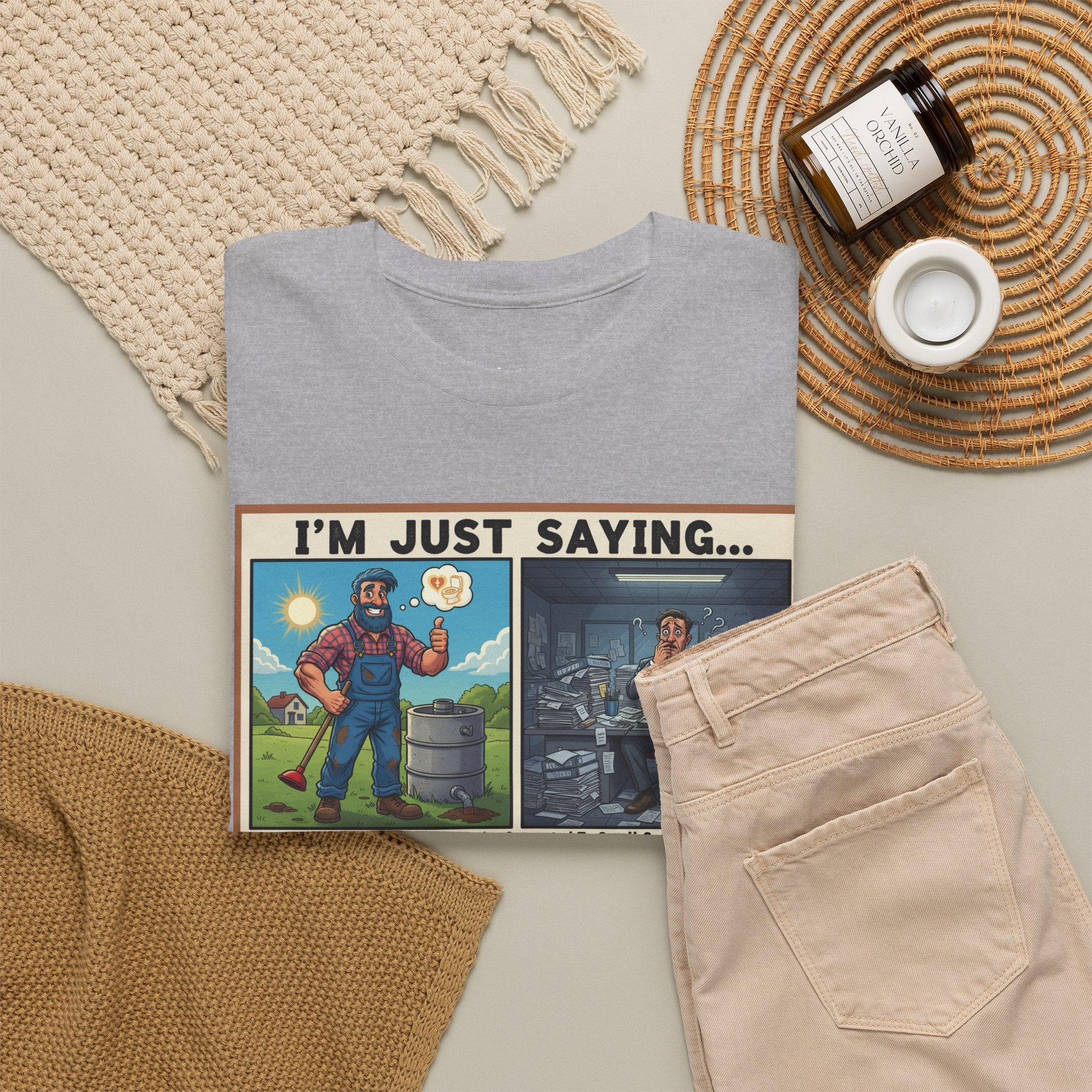 Funny Work Shirt for Blue Collar Workers | I'm Just Saying Humor Tee | Sarcastic Boss Gift | Management Humor Shirt