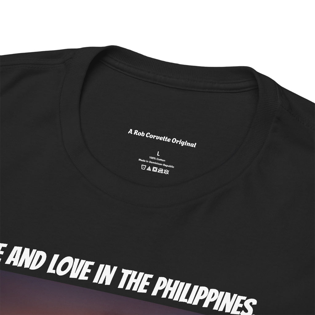 Life and Love in the Philippines, Fil-Am Couple Sunset Kiss Beach Shirt, Filipino American Love, Romantic Couples Gift Tee, Philippines Tour