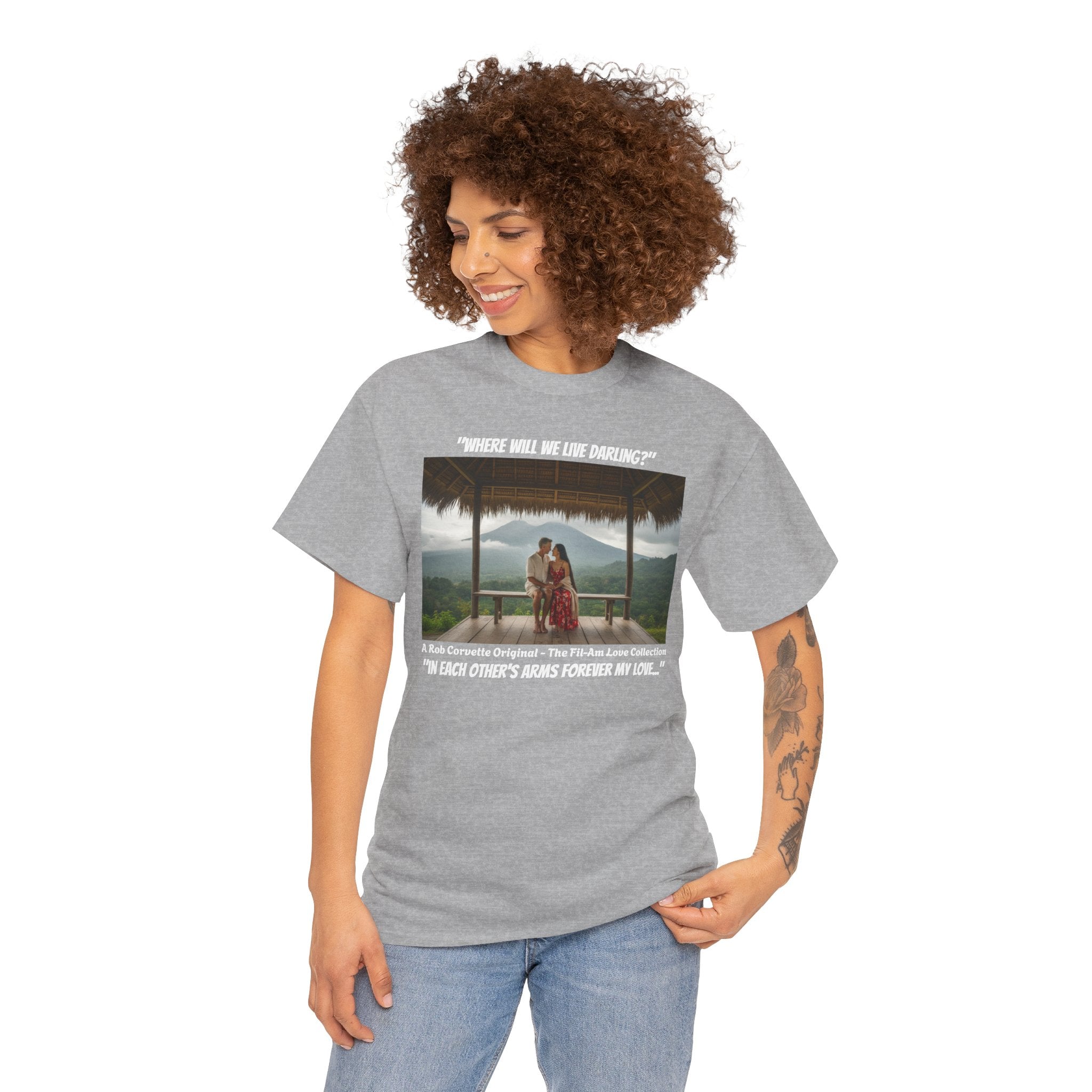 Where Will We Live Darling? Fil-Am Couple Mountain Shirt, Filipino American Love, Philippines Travel, Romantic Couples Gift Tee