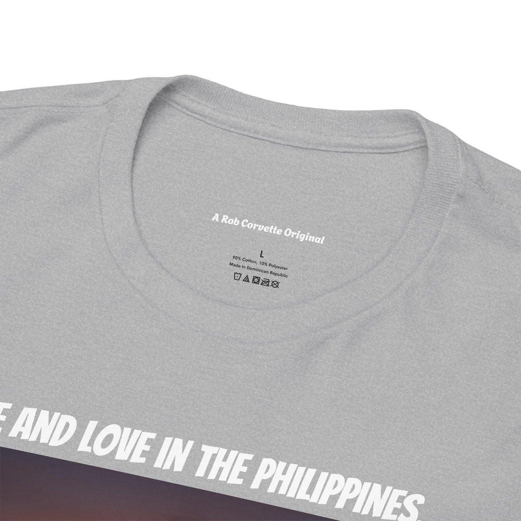 Life and Love in the Philippines, Fil-Am Couple Sunset Kiss Beach Shirt, Filipino American Love, Romantic Couples Gift Tee, Philippines Tour