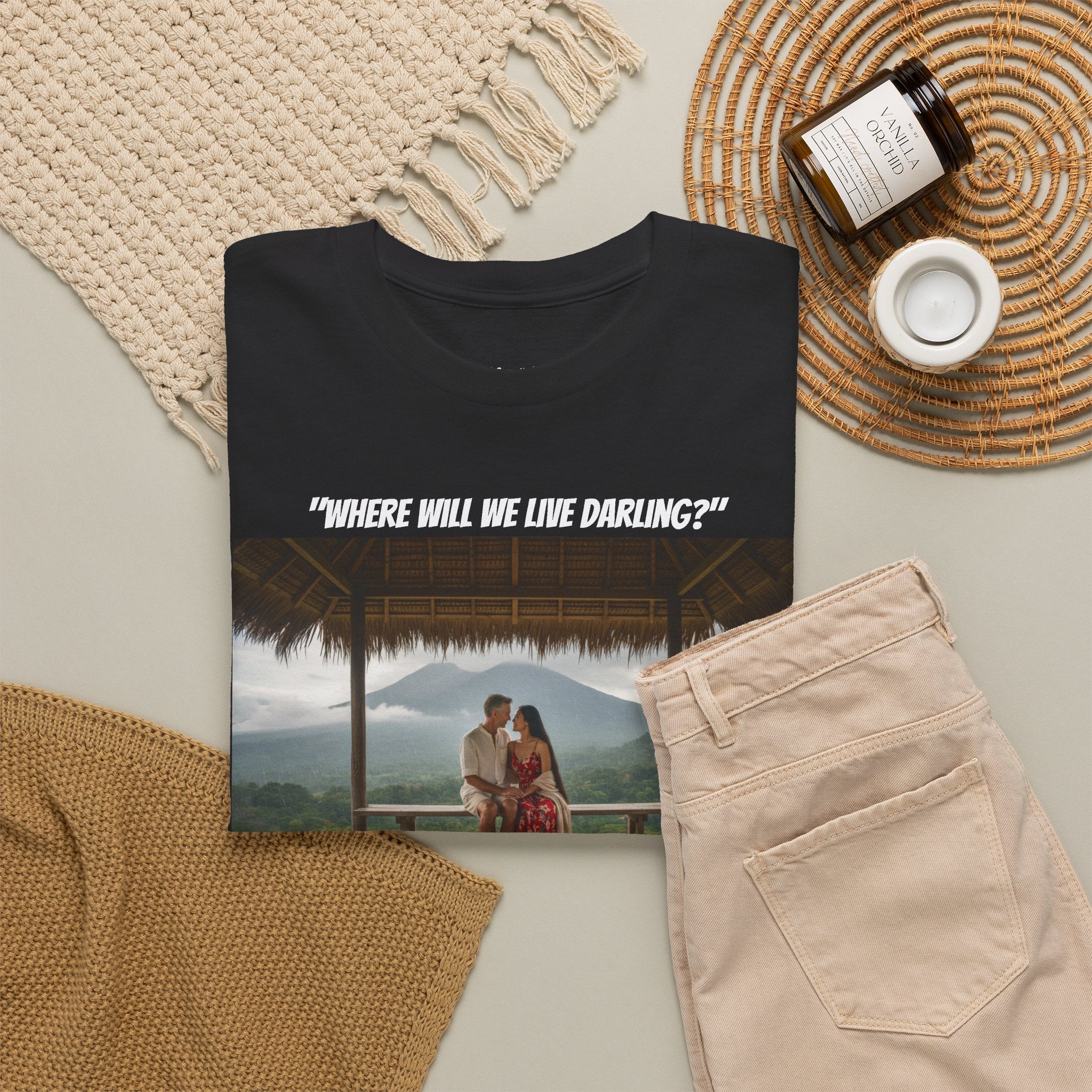 Where Will We Live Darling? Fil-Am Couple Mountain Shirt, Filipino American Love, Philippines Travel, Romantic Couples Gift Tee