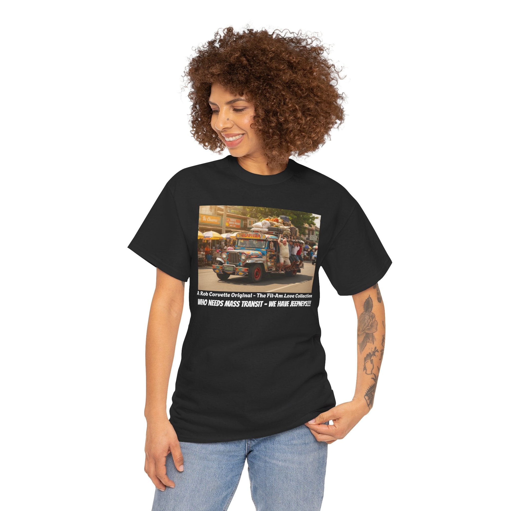 Philippine Jeepney Shirt - Who Needs Mass Transit We Have Jeepneys - Funny Fil-Am Expat Adventure Filipino Travel Graphic Tee Gift For Him