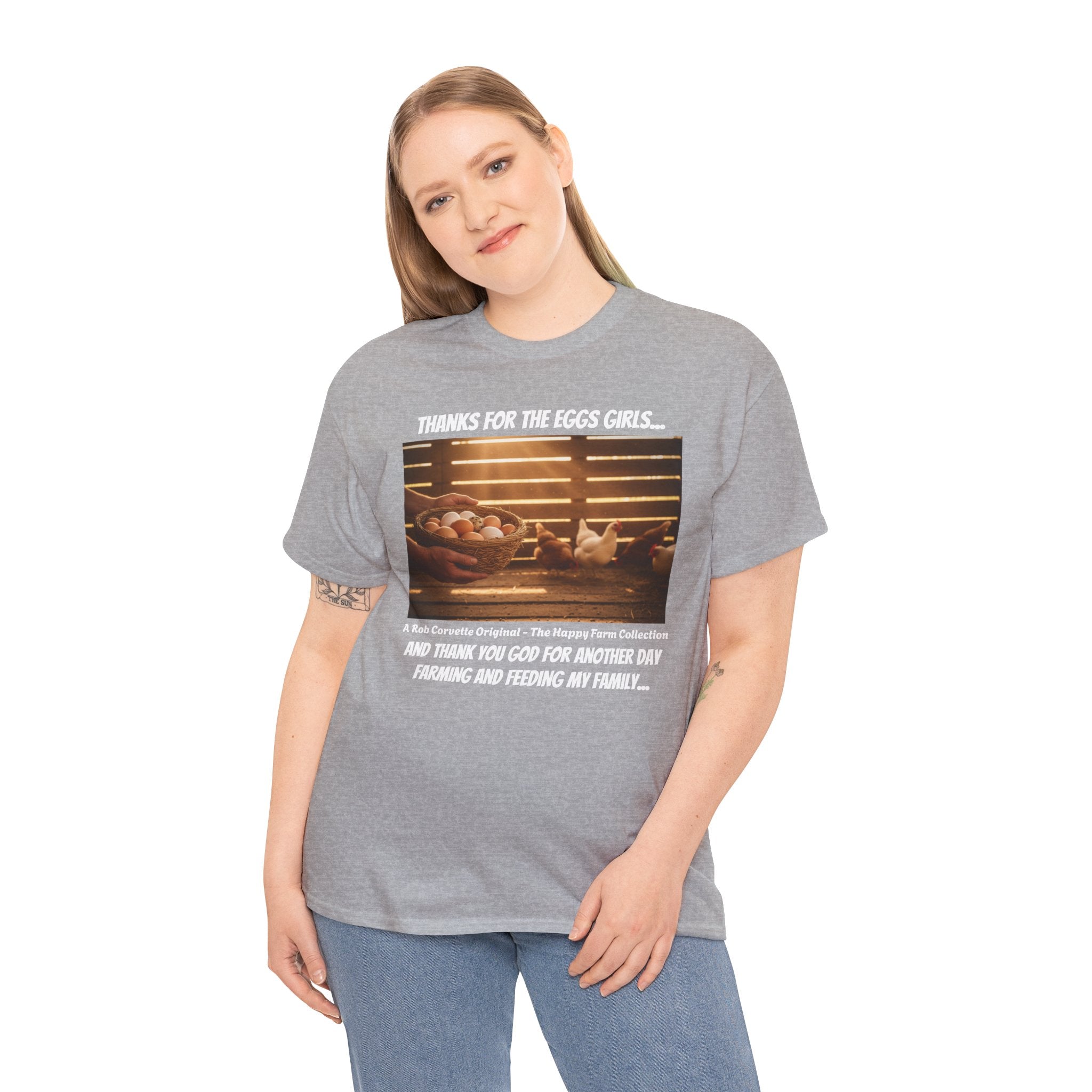 Thanks For The Eggs Girls Shirt - Funny Grateful Farmer Chicken Lover Tee - Happy Farm Collection - Backyard Farmer Homestead Gift