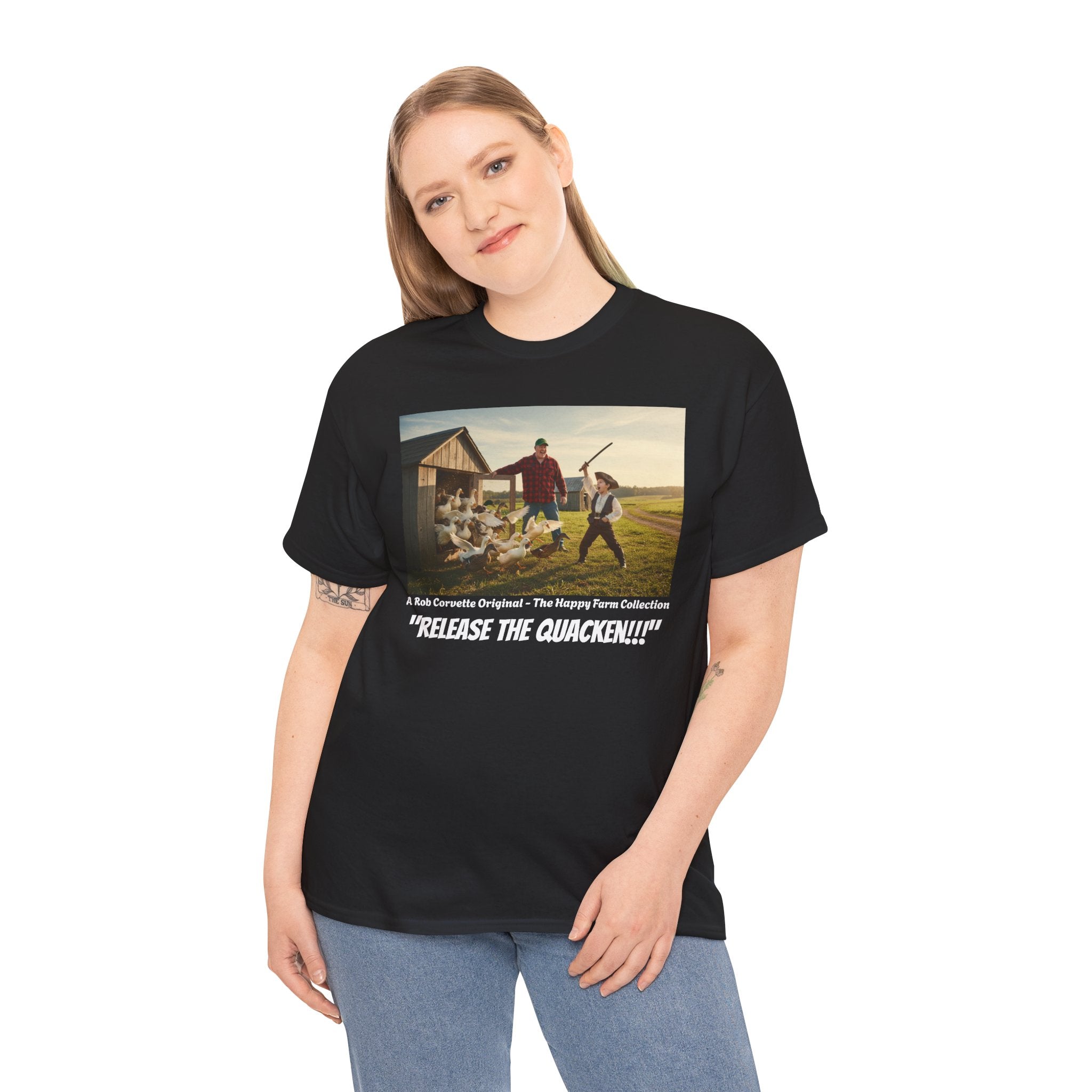 Release The Quacken Shirt - Funny Duck Farmer Tee - Pirate Humor Gift - Farm Life Funny Shirt - Humorous Duck Lover Gift