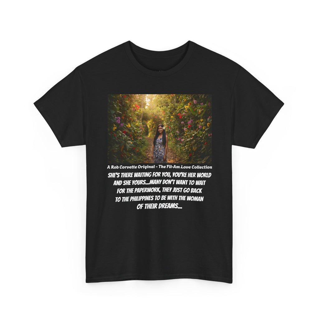 She's There Waiting For You Fil-Am Love Shirt, Filipino American Romance, Philippines Girlfriend Gift, Filipina Love Tee, Go Back For Her