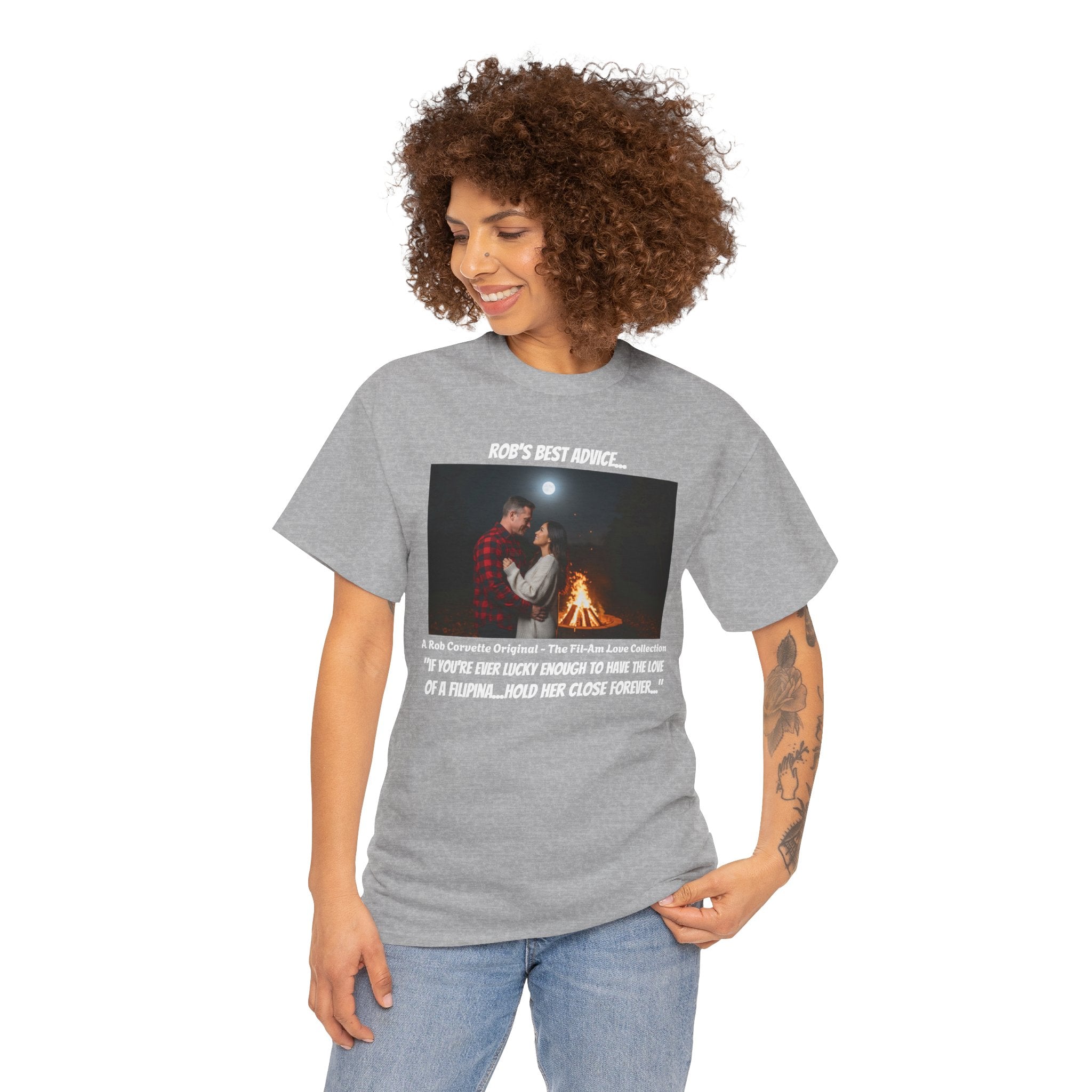 Rob's Best Advice Shirt - Hold Your Filipina Close Forever - Fil-Am Couple Tee - Filipina Wife Gift - Fil-Am Love Collection