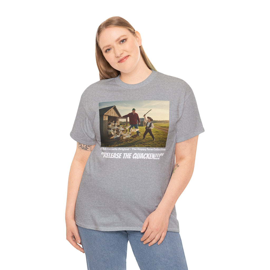 Release The Quacken Shirt - Funny Duck Farmer Tee - Pirate Humor Gift - Farm Life Funny Shirt - Humorous Duck Lover Gift