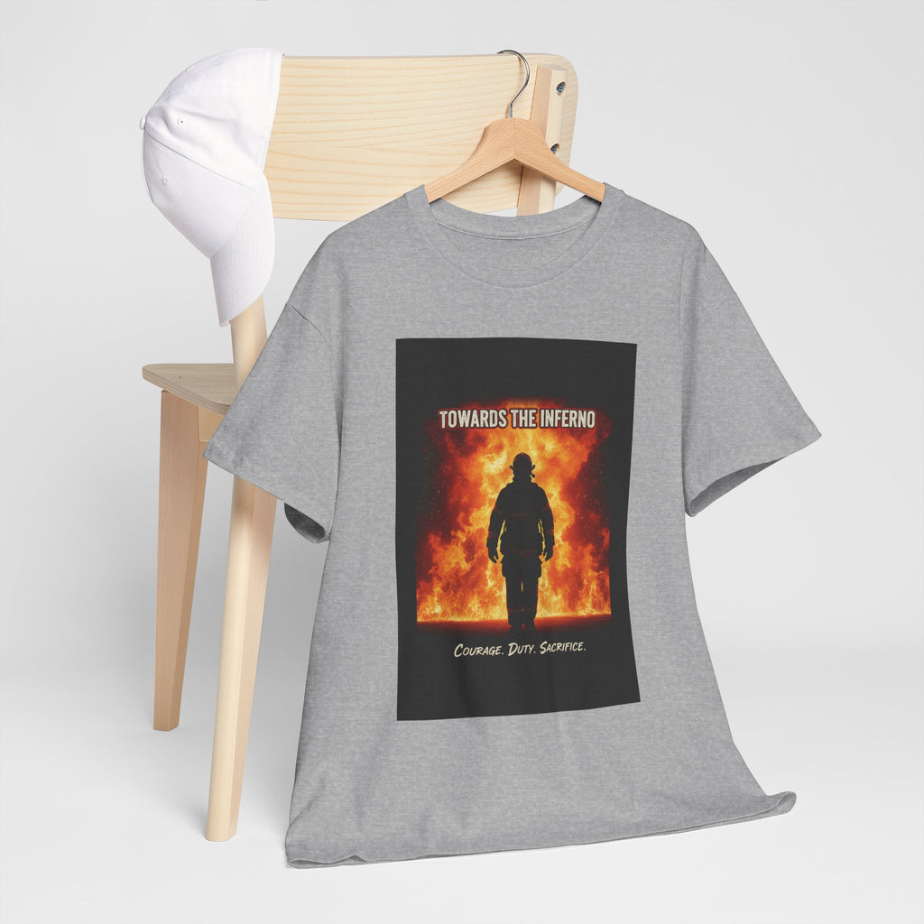 Firefighter Tribute T-Shirt | Some Men Run From The Fire Some Men Don't | Hero Gift Tee | First Responder Shirt