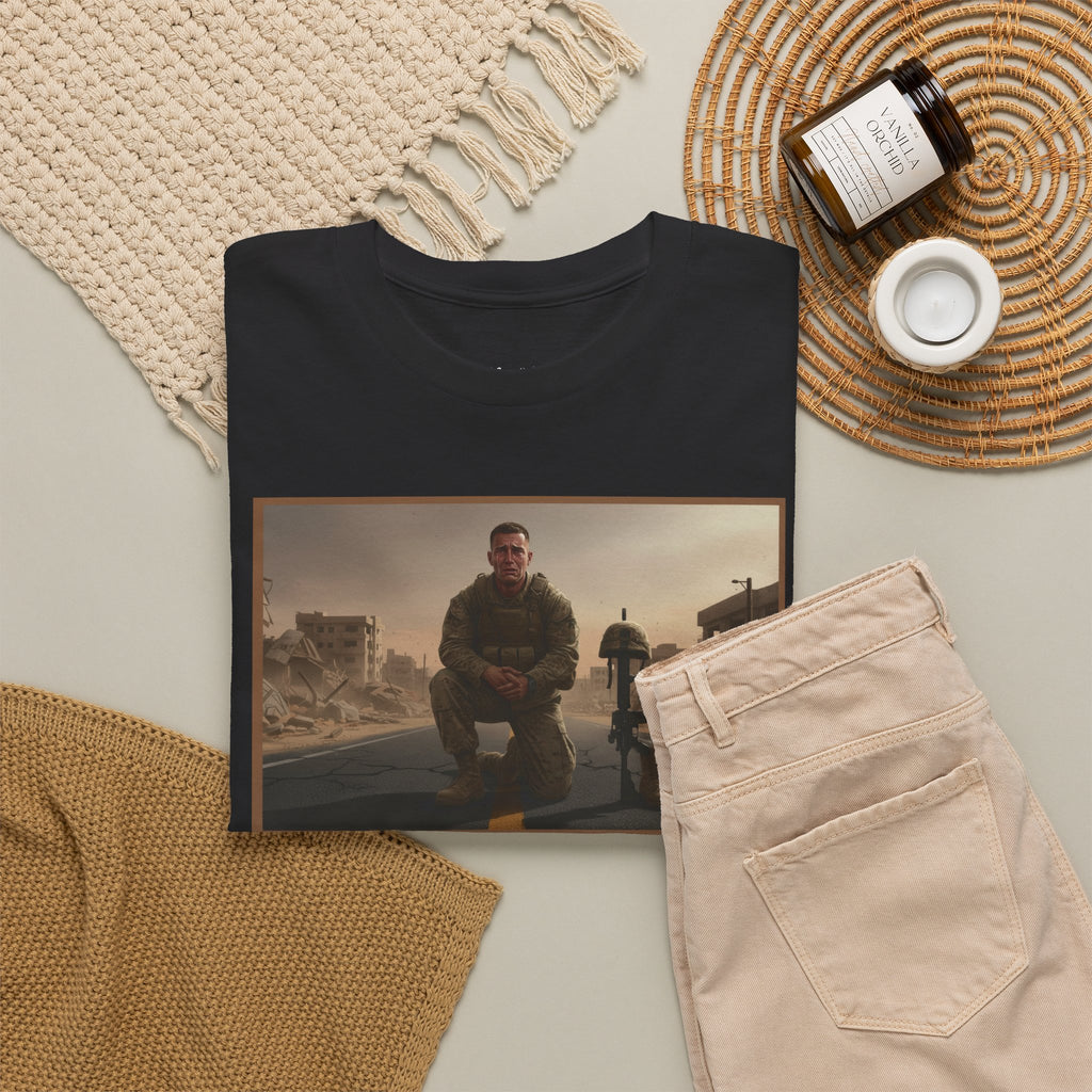 "Freedom Isn't Free" Powerful Military Tribute T-Shirt | US Marine Honor Shirt | Fallen Soldier Memorial Tee | Veteran Gift | Never Forget Collection