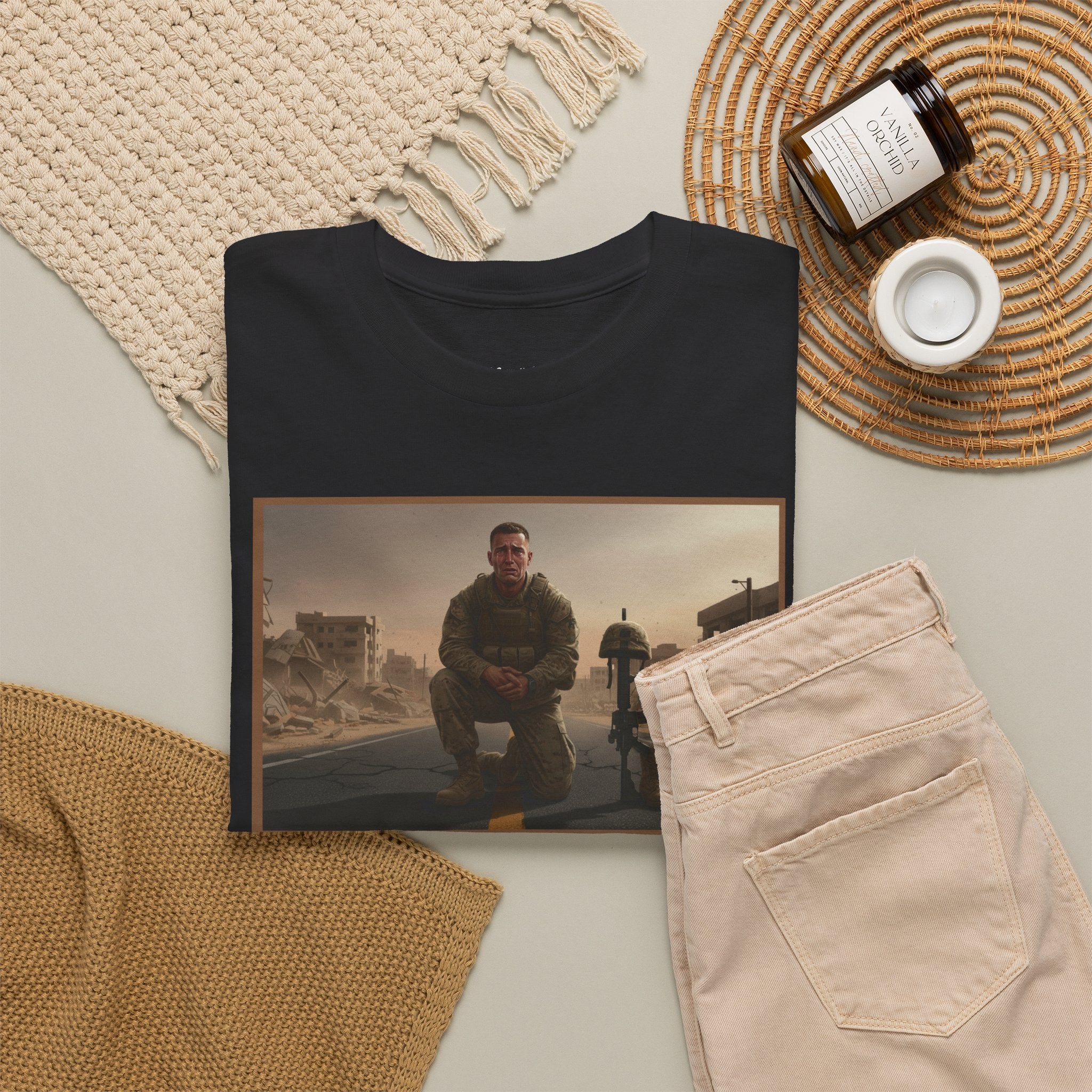 "Freedom Isn't Free" Powerful Military Tribute T-Shirt | US Marine Honor Shirt | Fallen Soldier Memorial Tee | Veteran Gift | Never Forget Collection