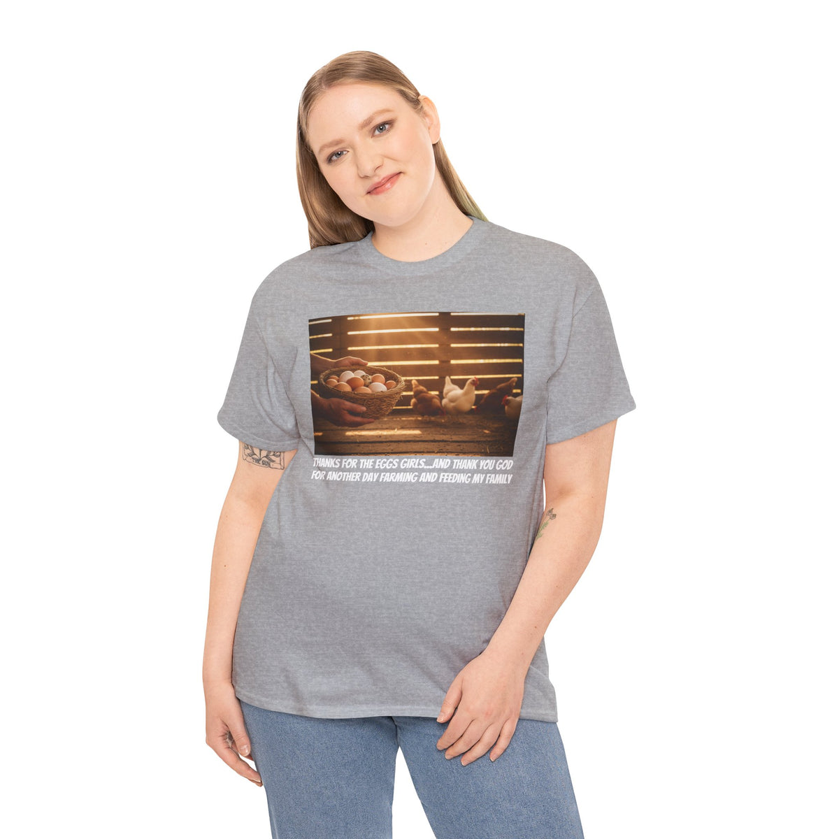 Thanks For The Eggs Girls | Funny Grateful Farmer T-Shirt | Backyard Farmer Gift | Homestead Humor | Country Life Shirt | Gift For Him