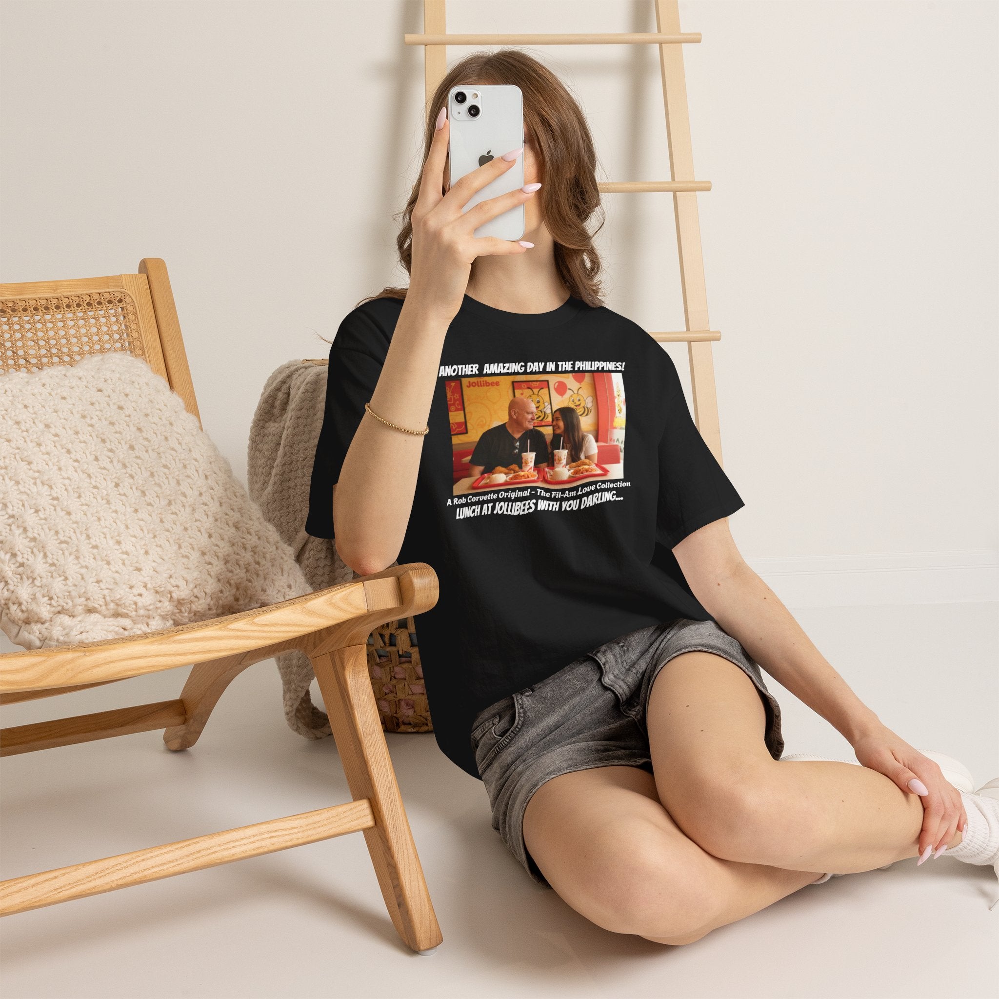 Fil-Am Couple Jollibee Shirt - Another Amazing Day In The Philippines - Funny Filipino American Love Graphic Tee Gift