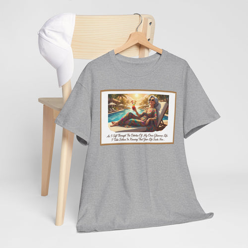 Detritus Of My Once Glamorous Life... Funny Divorce Shirt | Savage Women's Humor Tee | Poolside Revenge Shirt | Gift for Divorced Women