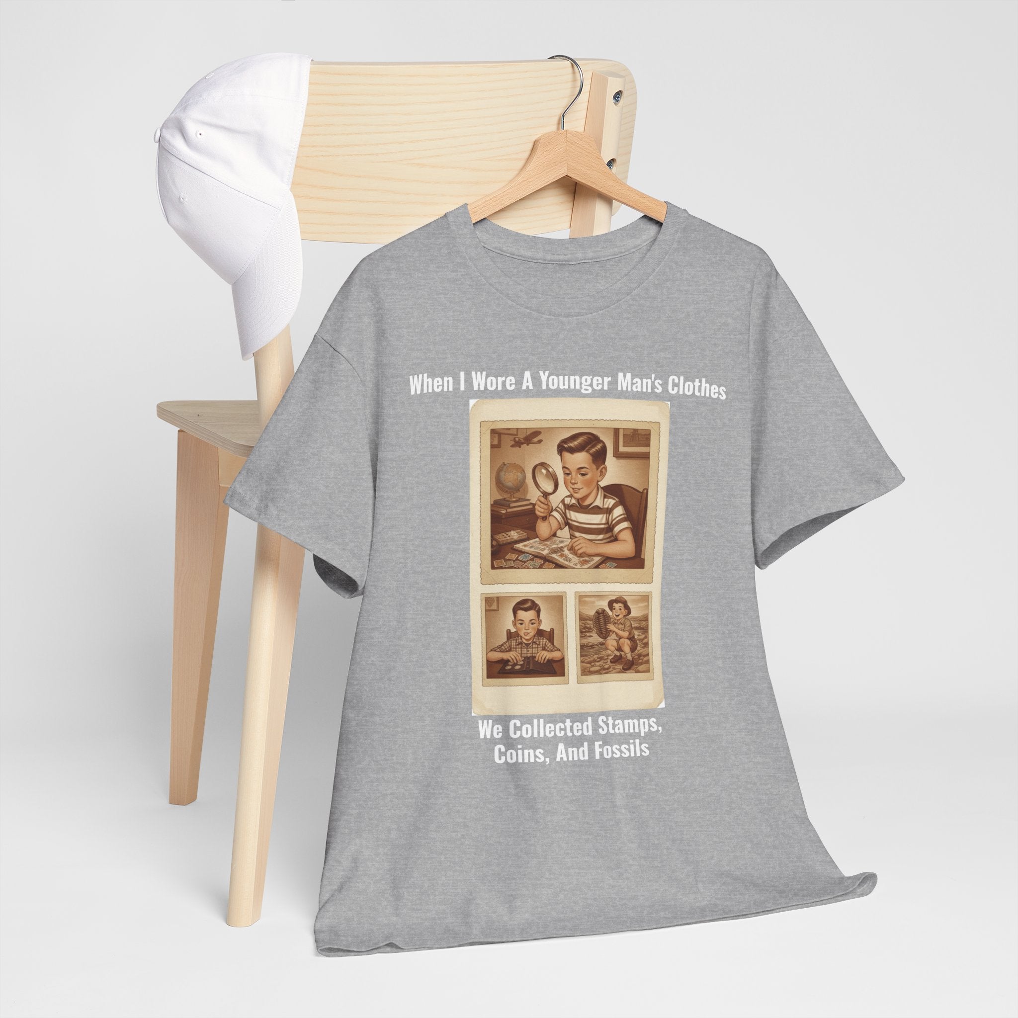 We Collected Stamps, Coins, and Fossils - Nostalgia Tee - Gift for Dad - Retro Childhood