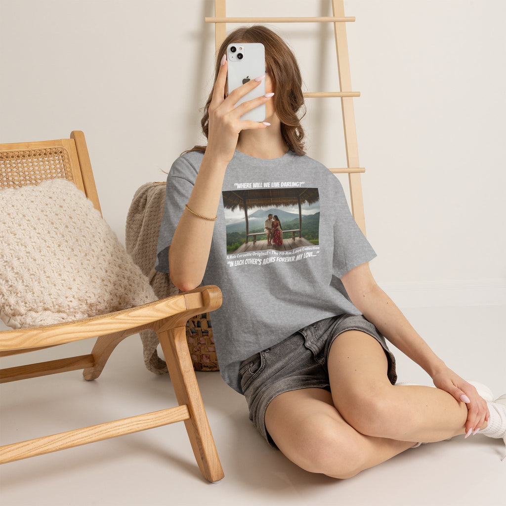Where Will We Live Darling? Fil-Am Couple Mountain Shirt, Filipino American Love, Philippines Travel, Romantic Couples Gift Tee