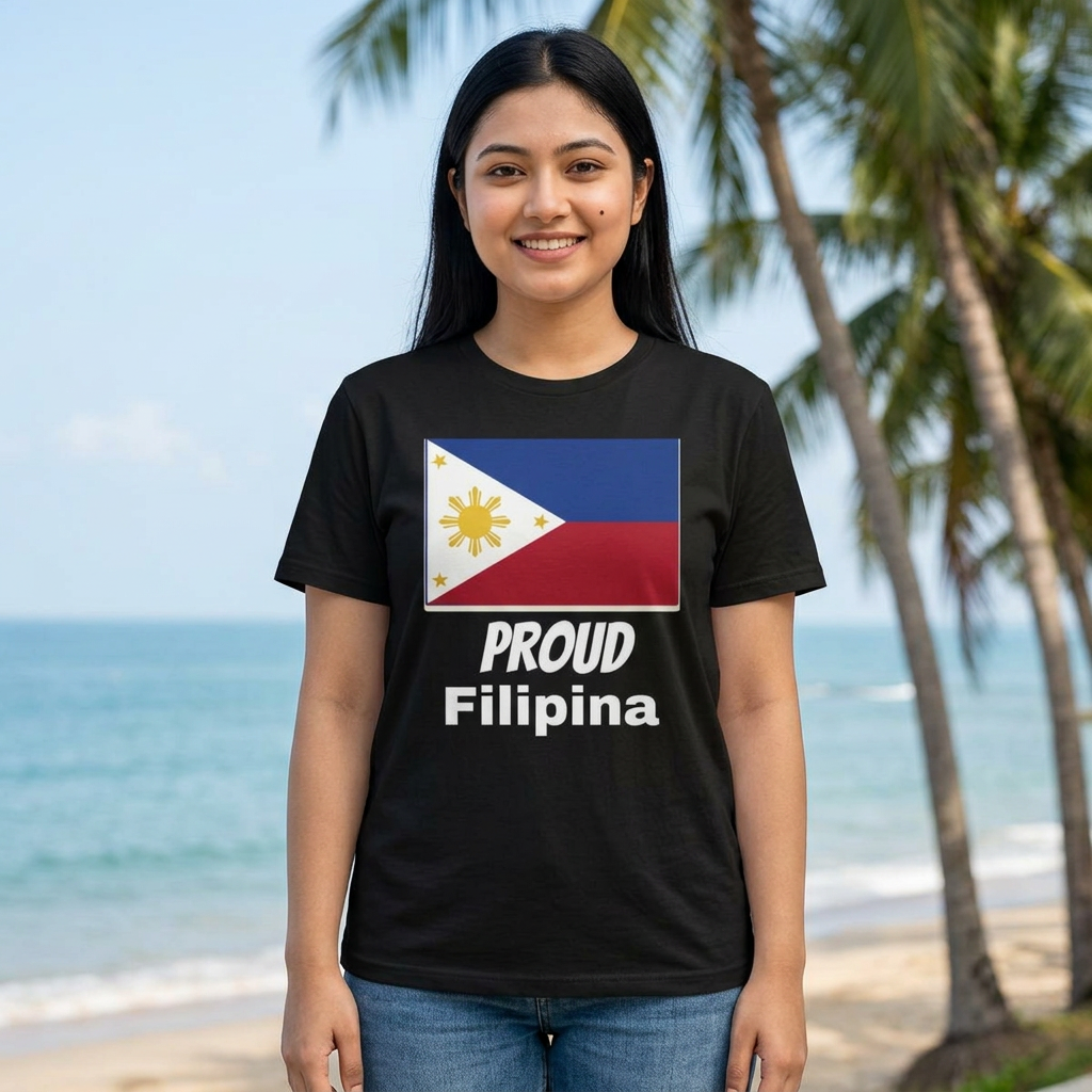 Proud Filipina T-Shirt | Filipino Flag Graphic Tee | 7,000 Islands of Love