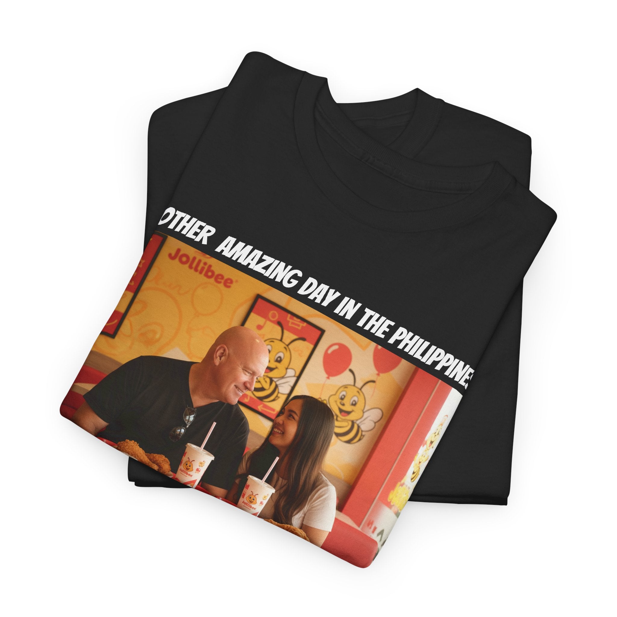 Fil-Am Couple Jollibee Shirt - Another Amazing Day In The Philippines - Funny Filipino American Love Graphic Tee Gift