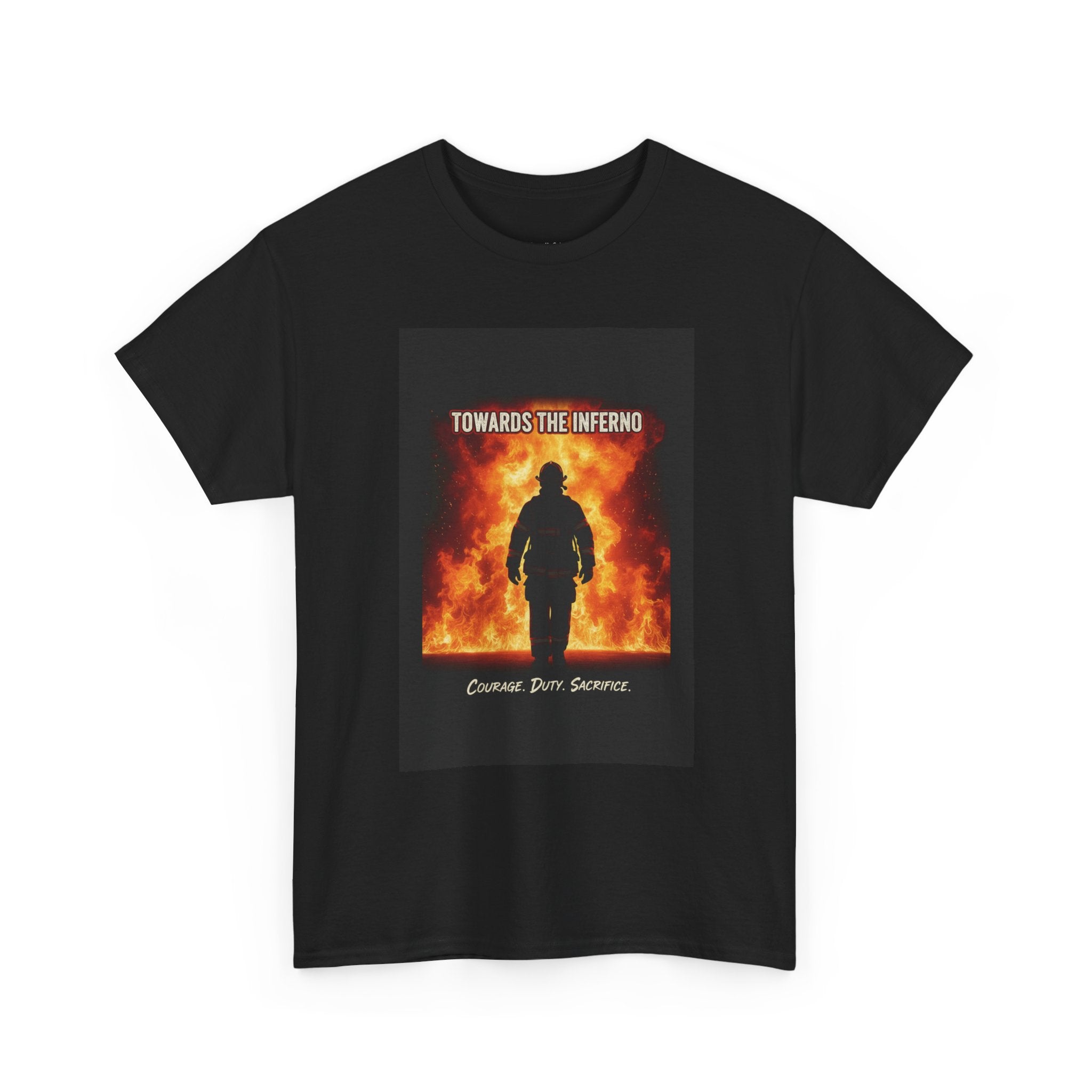 Firefighter Tribute T-Shirt | Some Men Run From The Fire Some Men Don't | Hero Gift Tee | First Responder Shirt