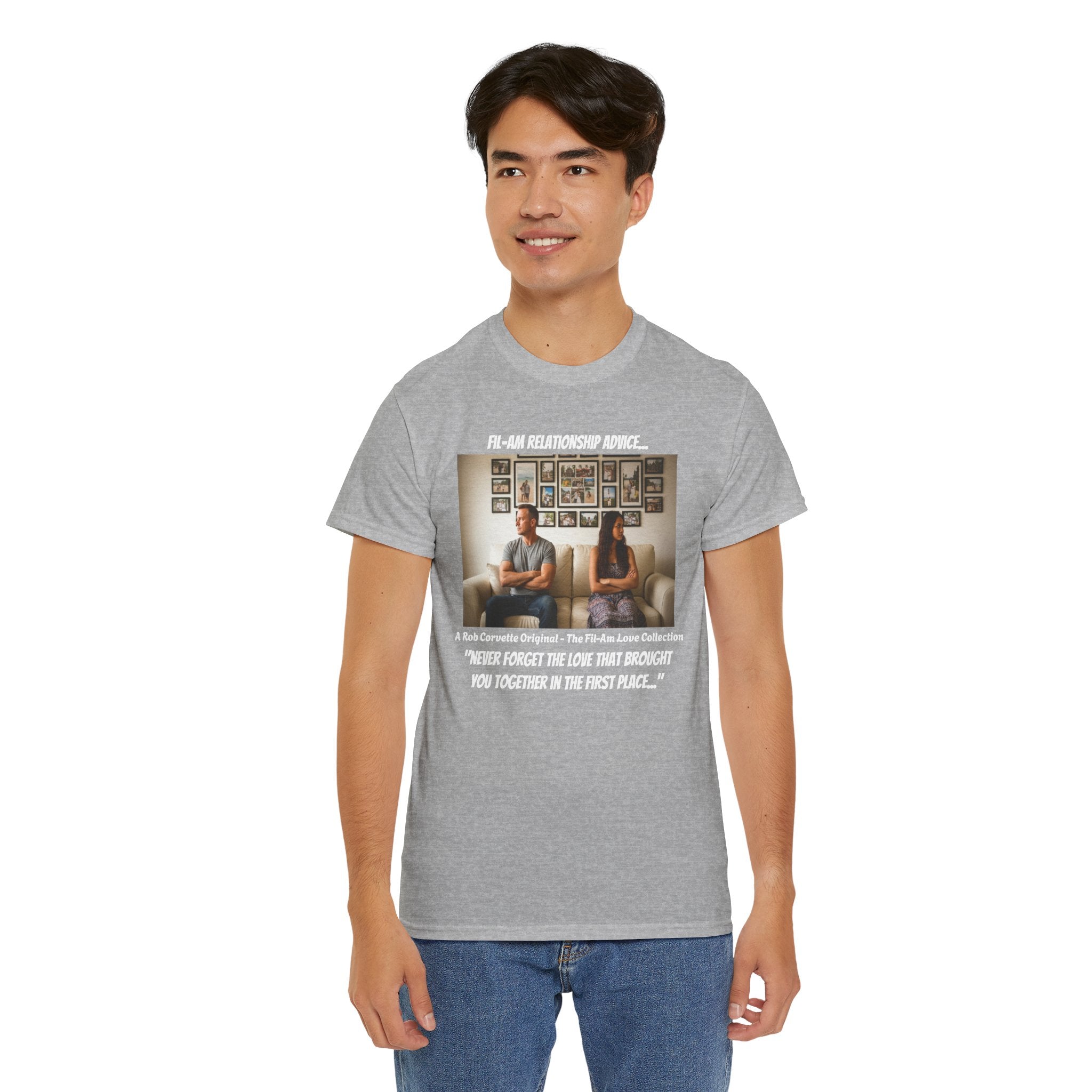 Fil-Am Couple Shirt - Relationship Advice Tee - Never Forget The Love - Funny Filipina Wife Gift - Fil-Am Love Collection
