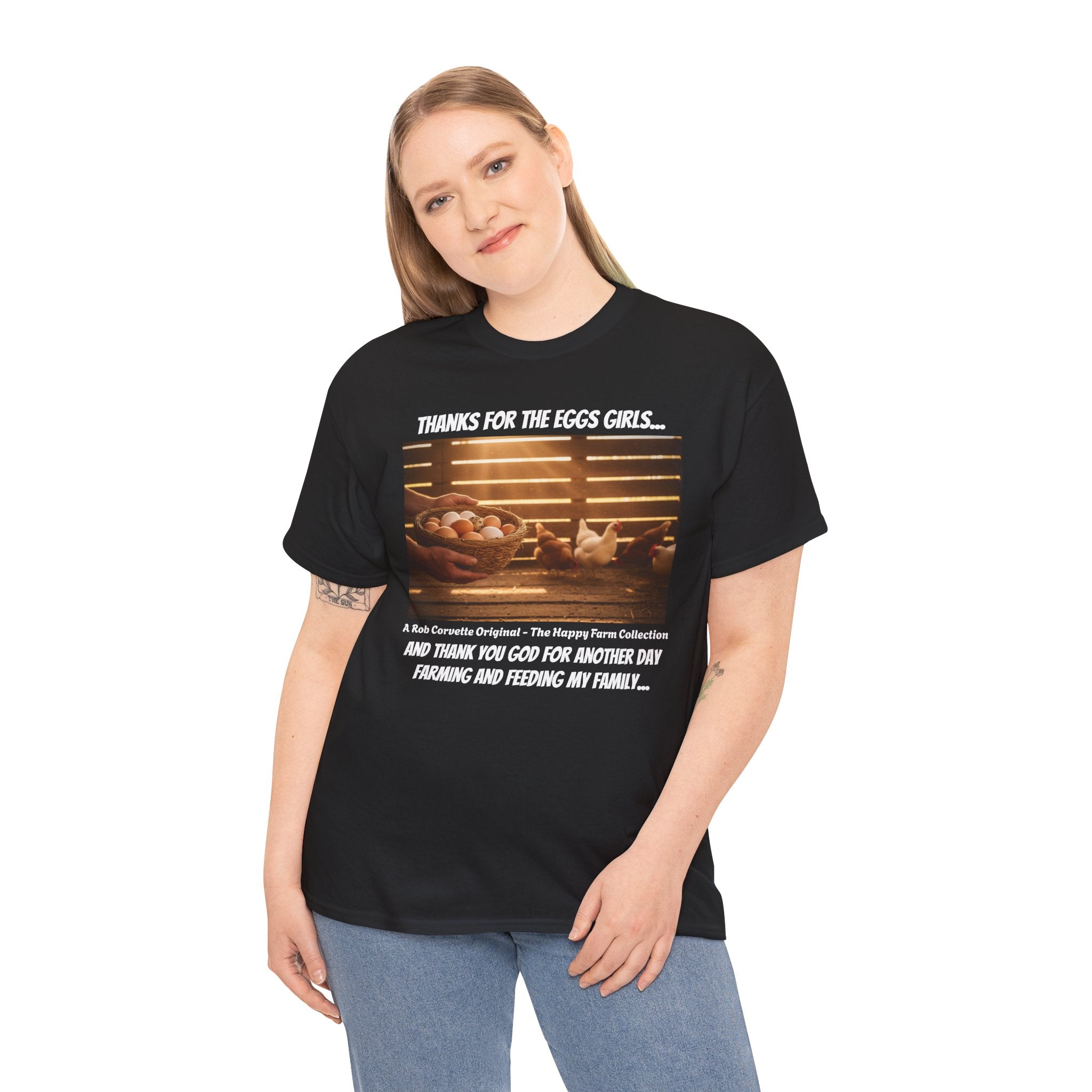 Thanks For The Eggs Girls Shirt - Funny Grateful Farmer Chicken Lover Tee - Happy Farm Collection - Backyard Farmer Homestead Gift