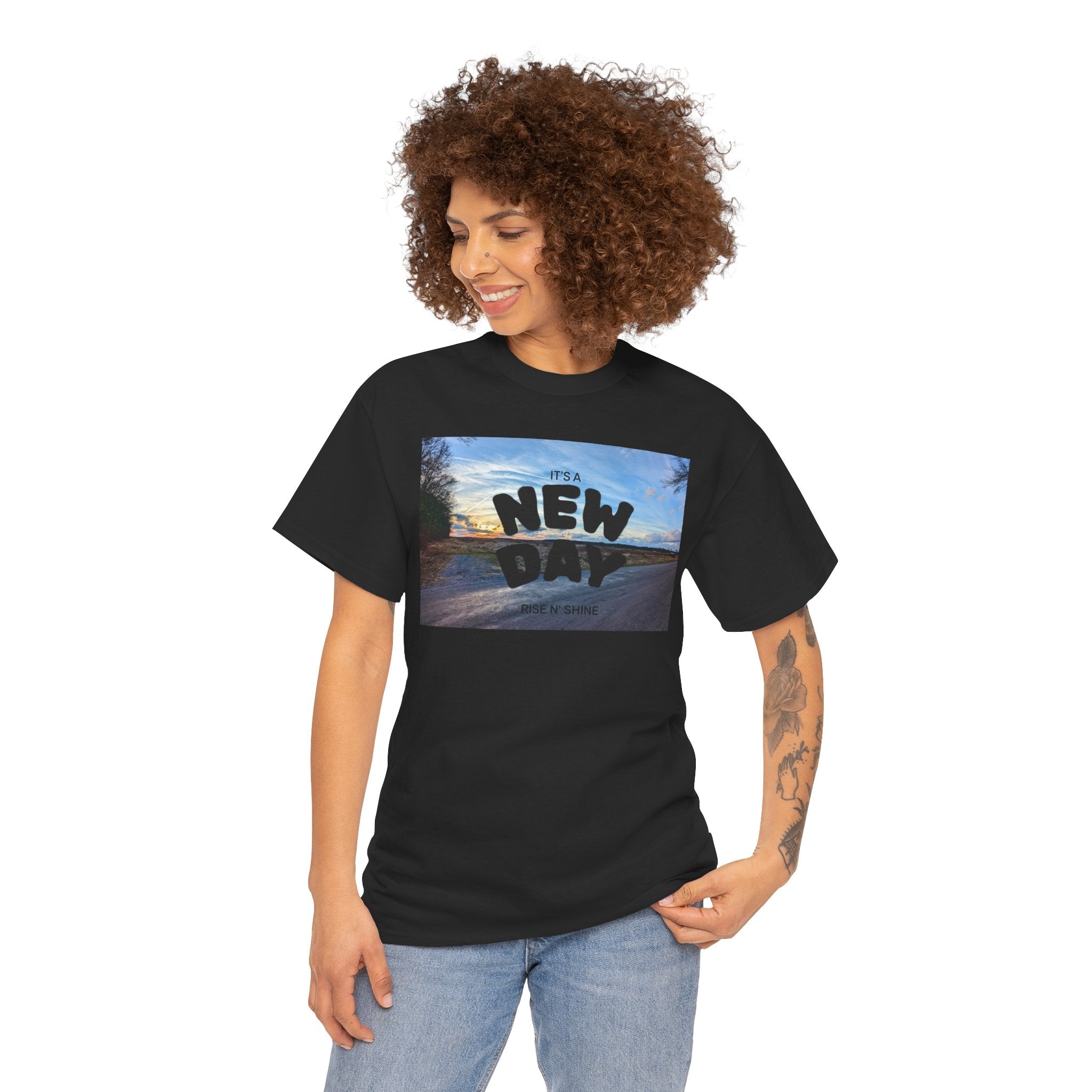 New Day Sunrise T-Shirt | Inspirational Beach Graphic Tee for Men & Women