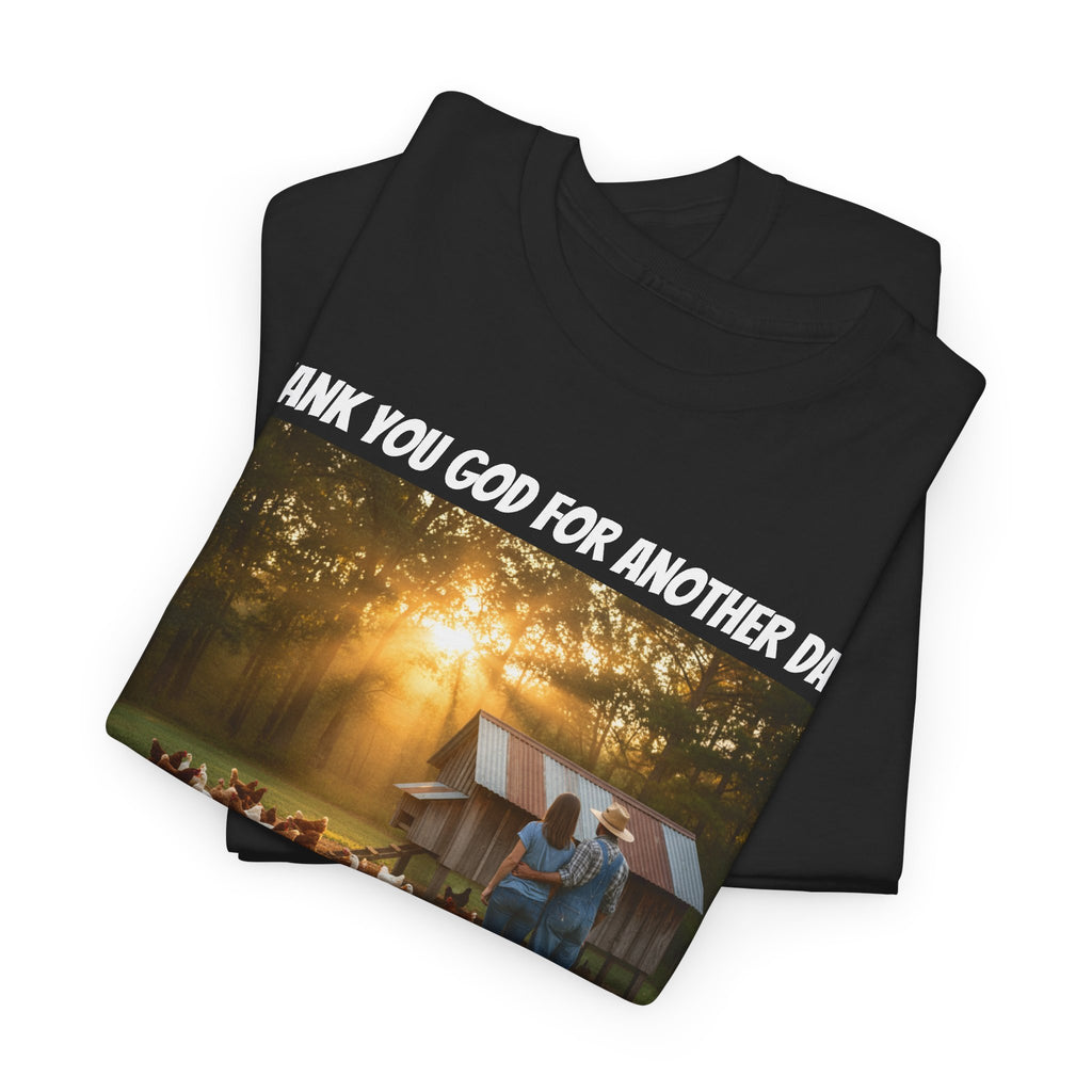 Thank You God For Another Day In Our Little Piece Of Paradise Shirt - Backyard Farmer Couple Tee - Happy Farm Collection - Homestead Gift