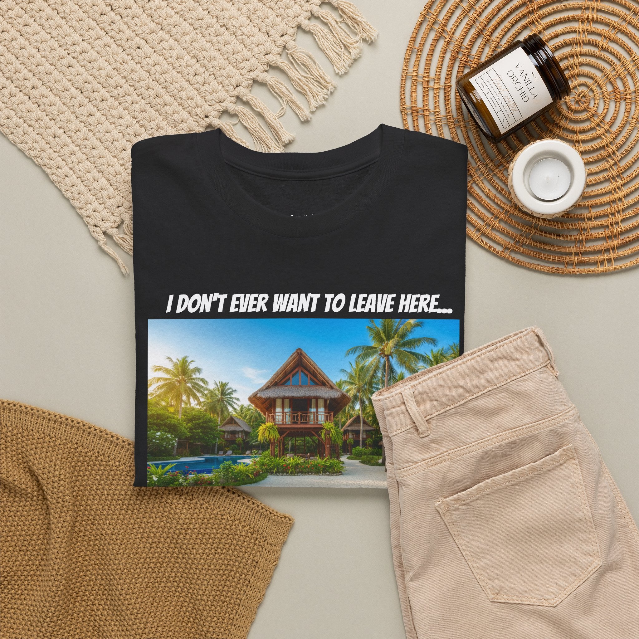 Club Serena Philippines Treehouse Resort Shirt - I Don't Ever Want To Leave Here - Funny Fil-Am Couple Filipino Travel Tee Gift For Him