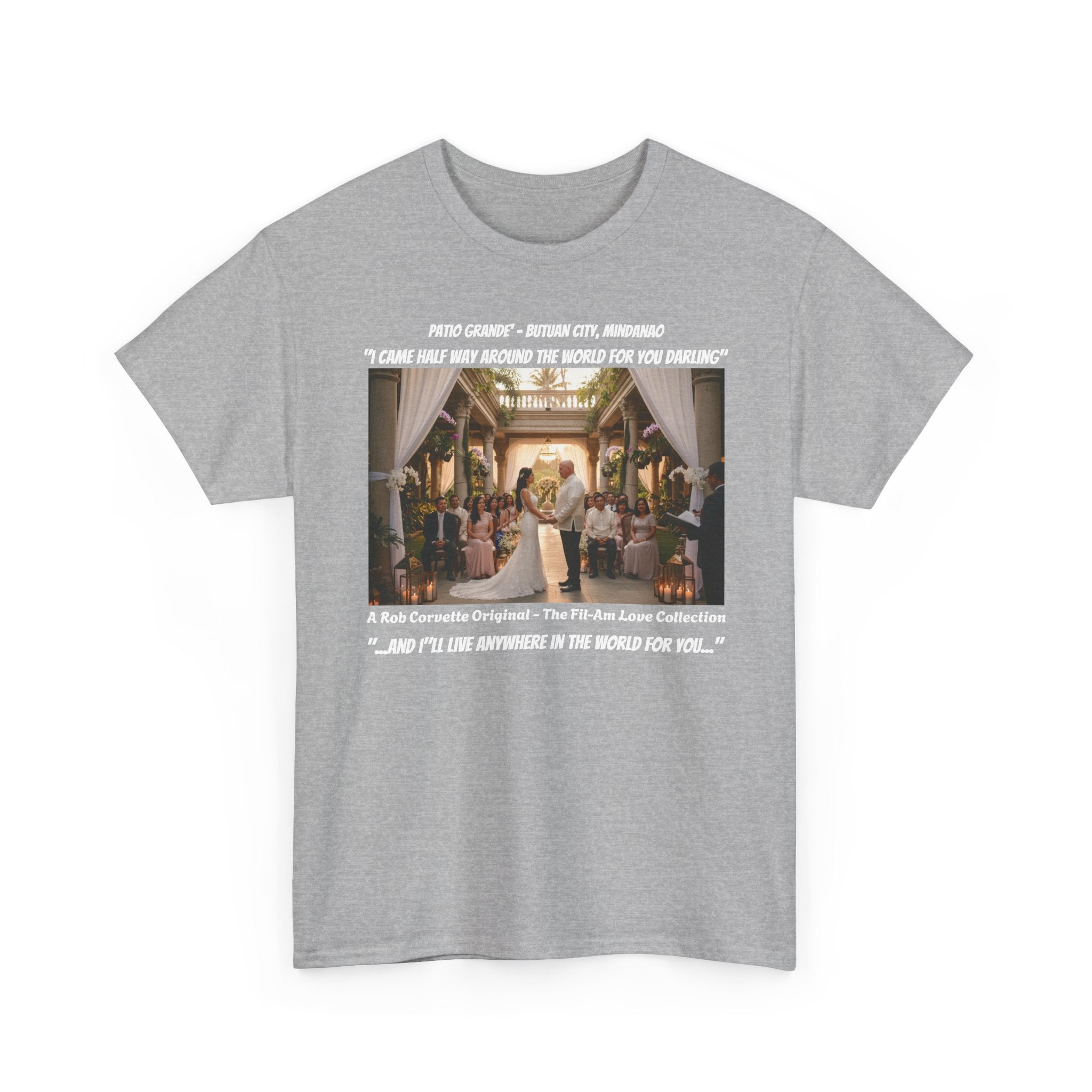 Fil-Am Wedding Shirt, I Came Half Way Around The World For You, Filipino American Love, Philippines Wedding Gift, Romantic Couples Tee
