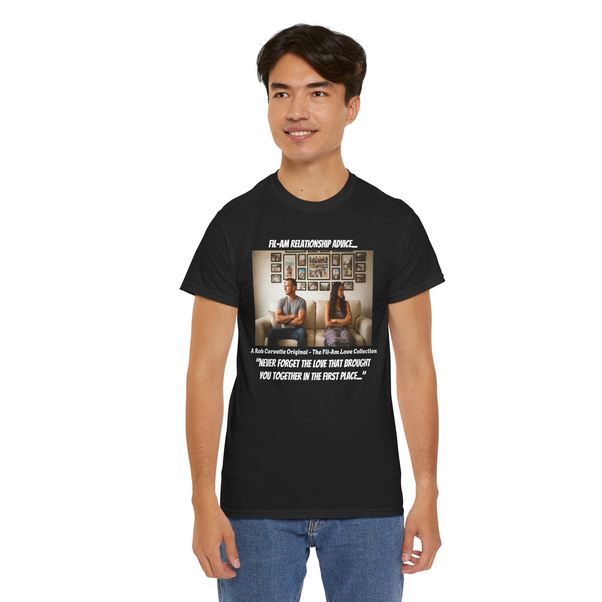 Fil-Am Couple Shirt - Relationship Advice Tee - Never Forget The Love - Funny Filipina Wife Gift - Fil-Am Love Collection