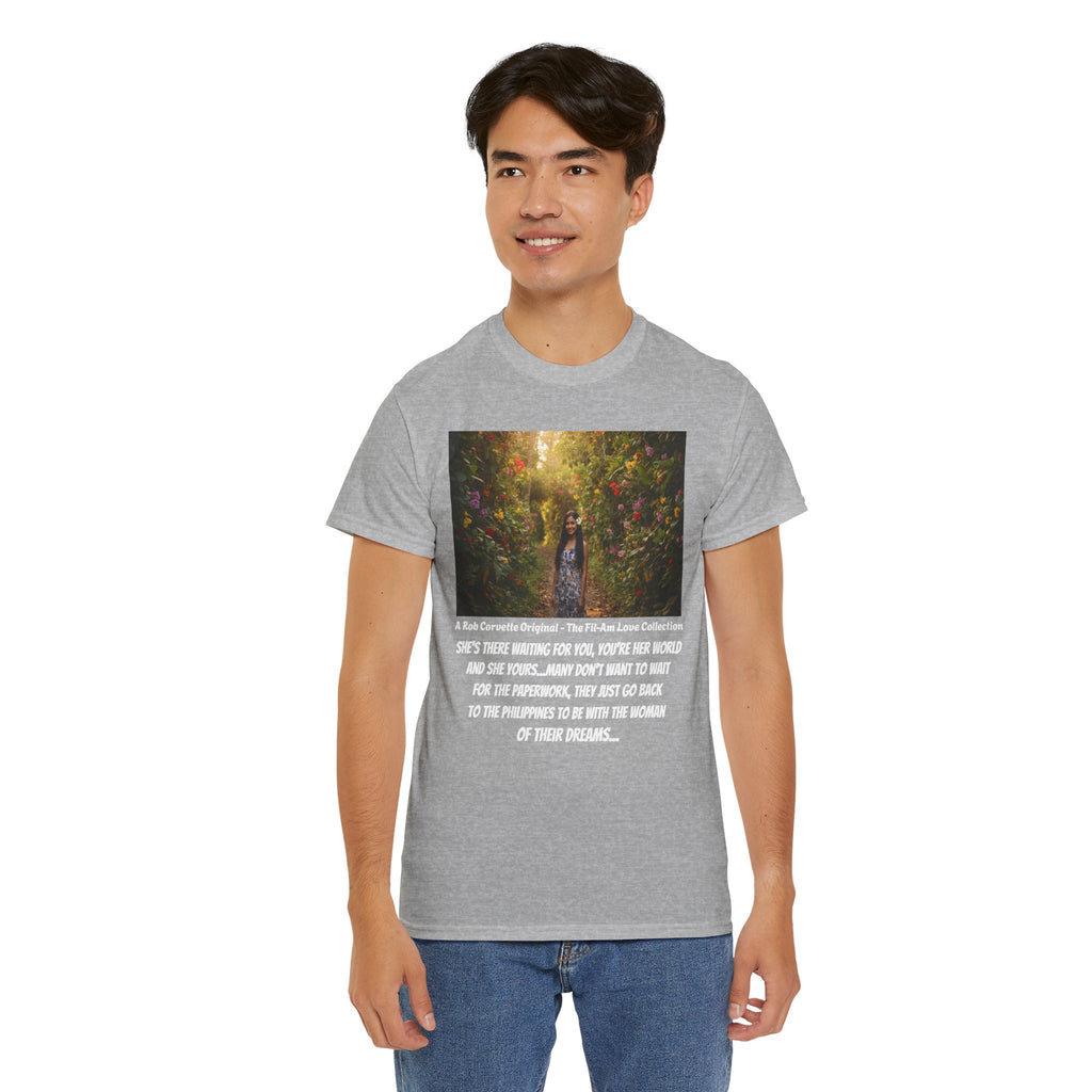 She's There Waiting For You Fil-Am Love Shirt, Filipino American Romance, Philippines Girlfriend Gift, Filipina Love Tee, Go Back For Her