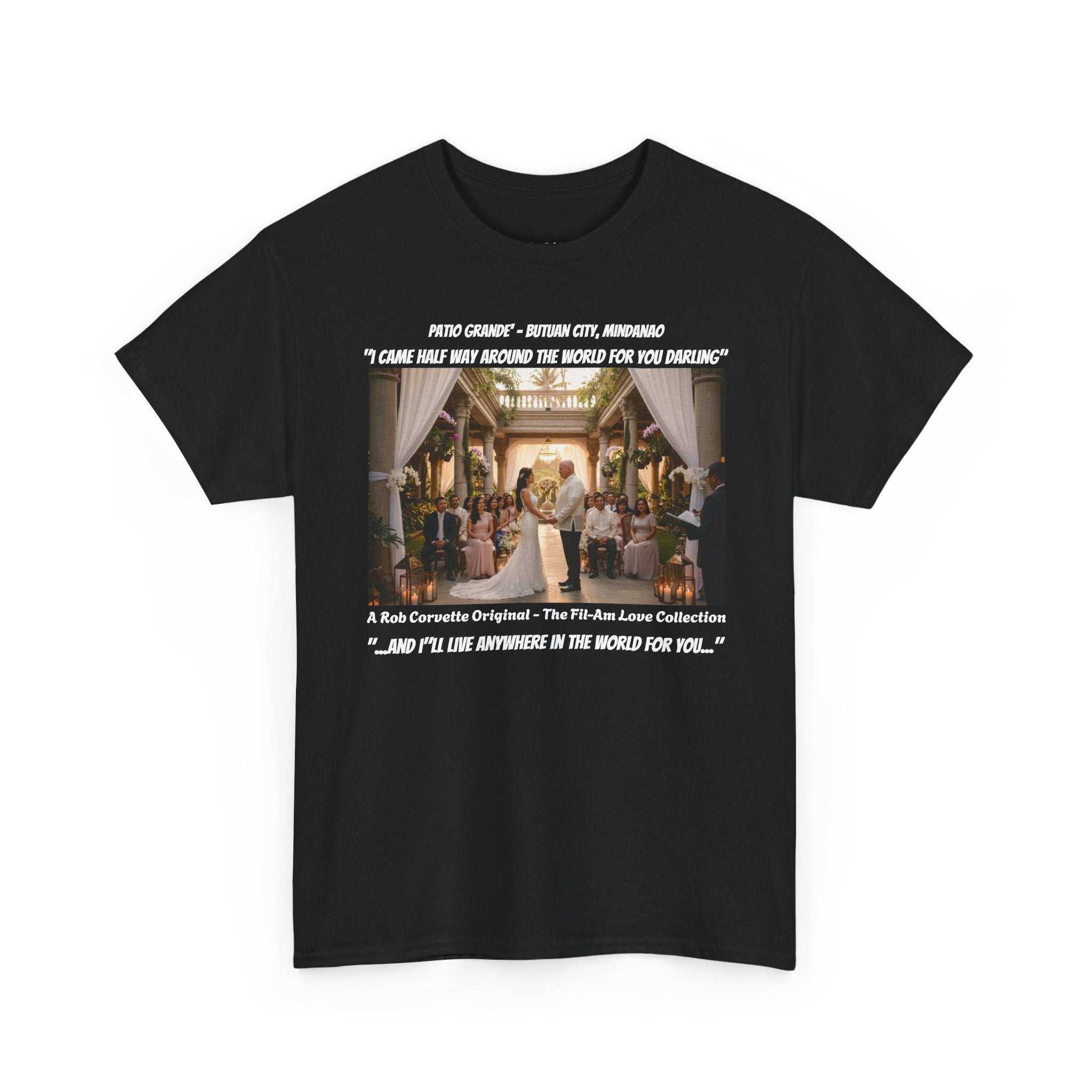 Fil-Am Wedding Shirt, I Came Half Way Around The World For You, Filipino American Love, Philippines Wedding Gift, Romantic Couples Tee