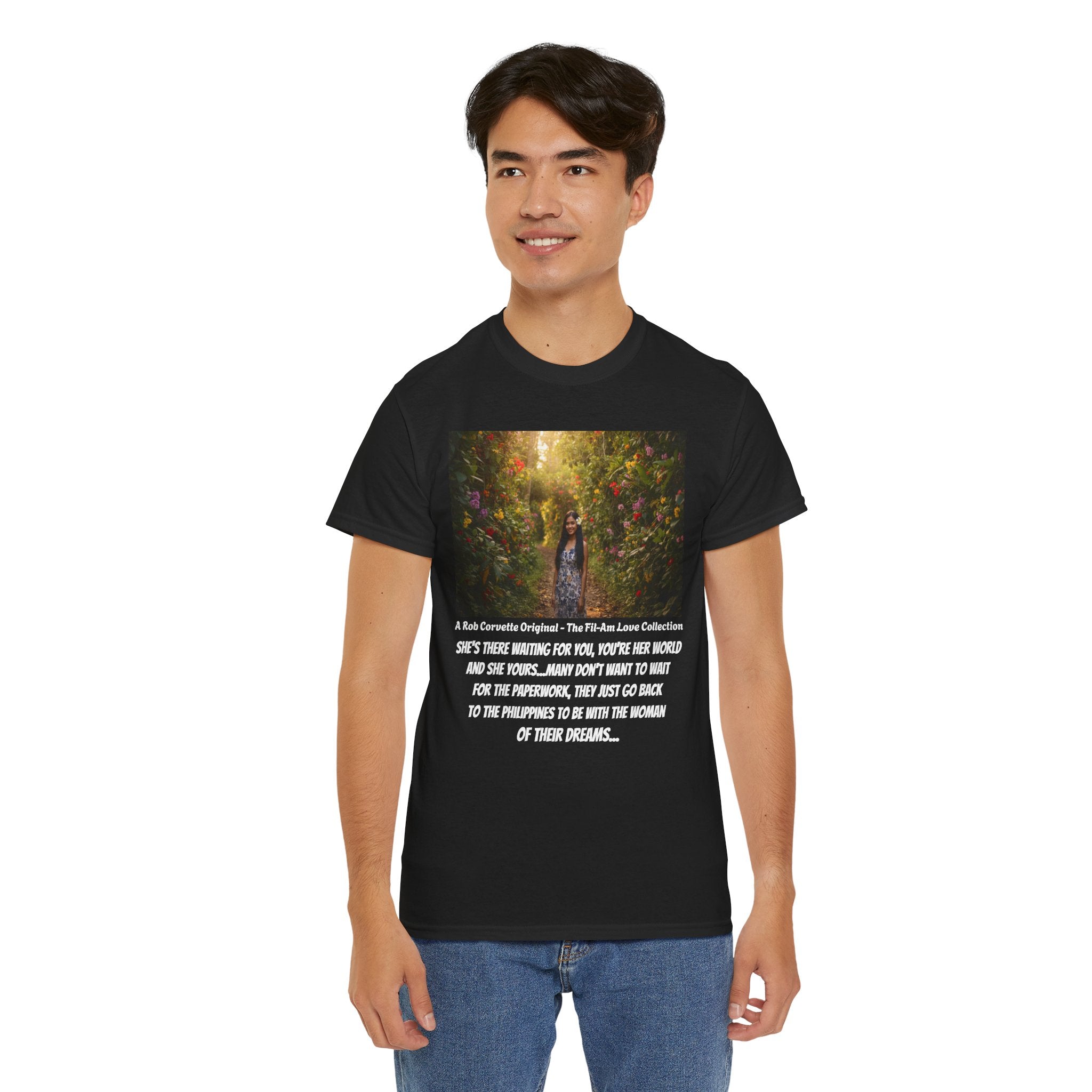 She's There Waiting For You Fil-Am Love Shirt, Filipino American Romance, Philippines Girlfriend Gift, Filipina Love Tee, Go Back For Her