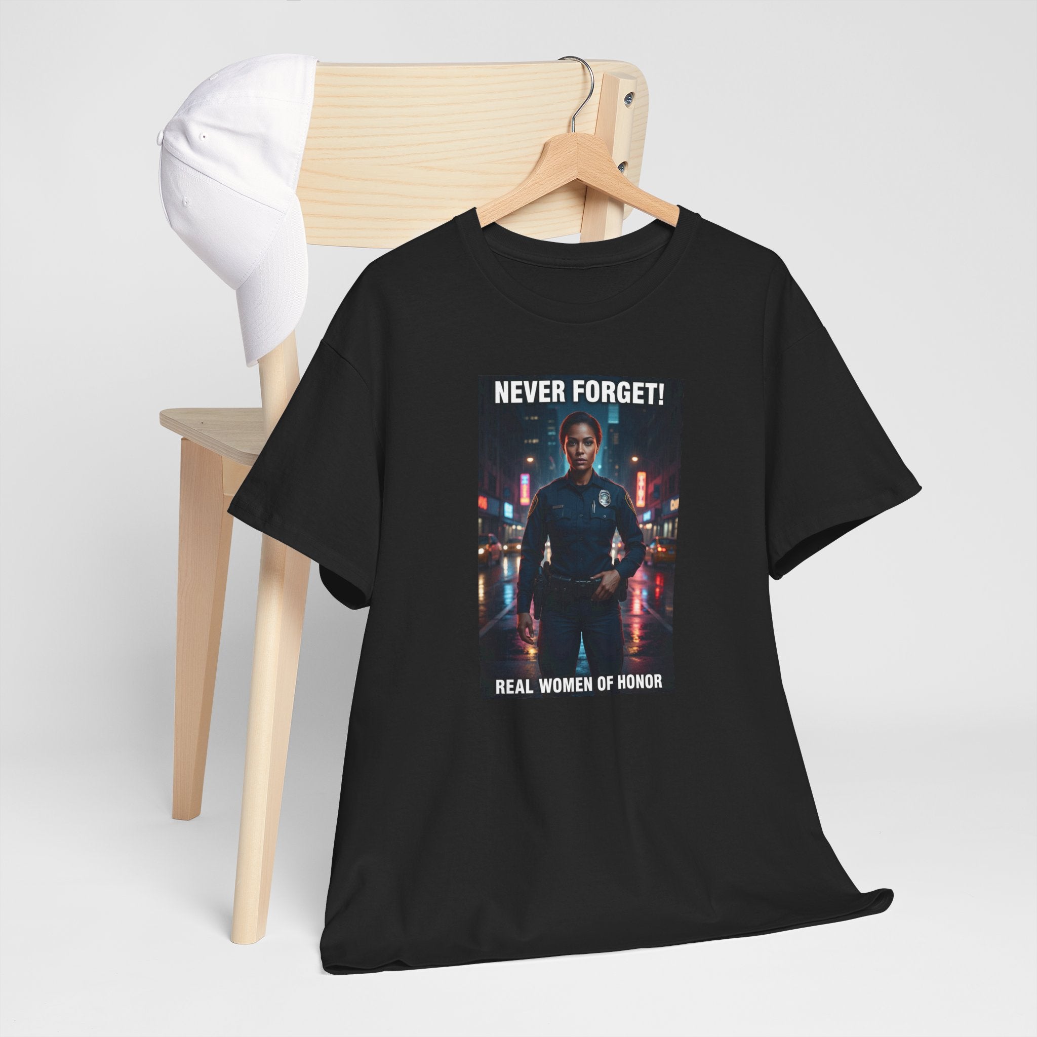 Never Forget Police T-Shirt | Real Women Of Honor | Female Police Officer Tribute Tee | Law Enforcement Gift | Hero Shirt