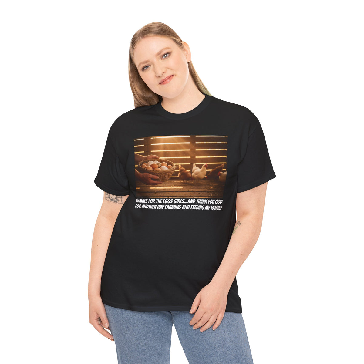 Thanks For The Eggs Girls | Funny Grateful Farmer T-Shirt | Backyard Farmer Gift | Homestead Humor | Country Life Shirt | Gift For Him