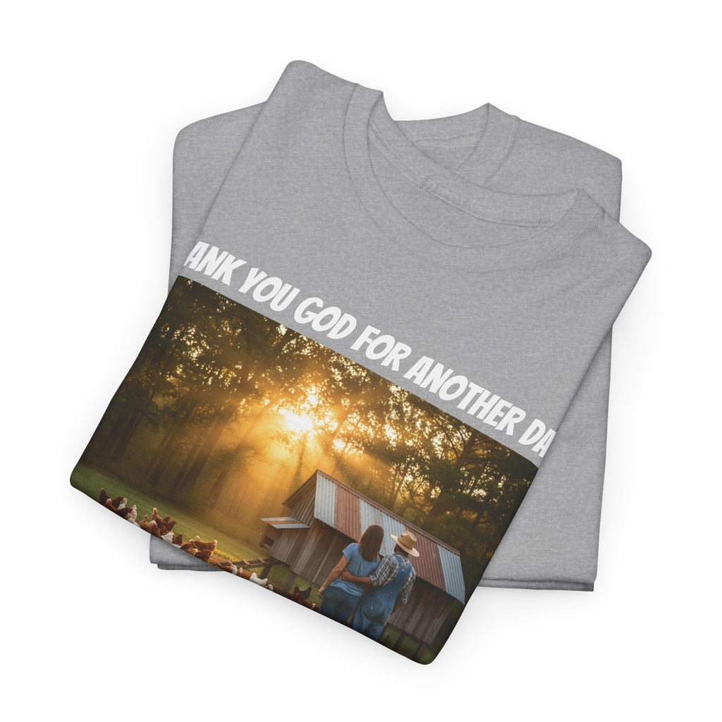 Thank You God For Another Day In Our Little Piece Of Paradise Shirt - Backyard Farmer Couple Tee - Happy Farm Collection - Homestead Gift