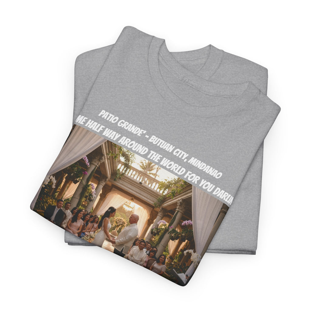 Fil-Am Wedding Shirt, I Came Half Way Around The World For You, Filipino American Love, Philippines Wedding Gift, Romantic Couples Tee
