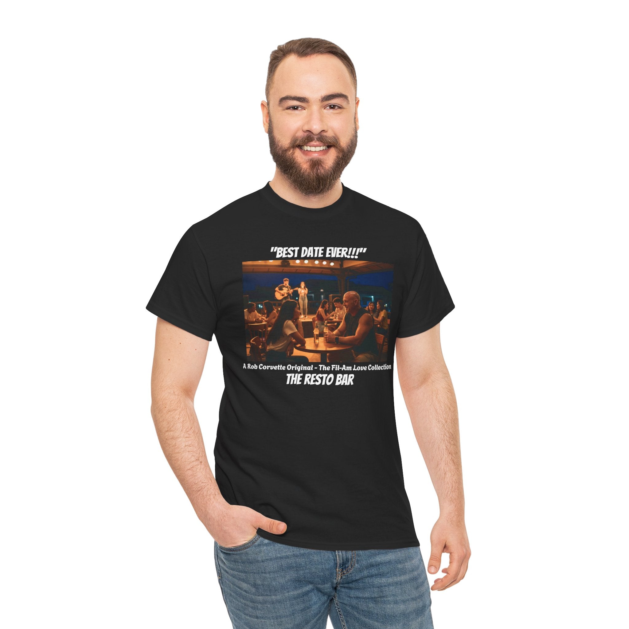 Best Date Ever! | Fil-Am Couple Resto Bar T-Shirt | Filipino American Love | Romantic Night Out | Filipina Girlfriend Gift | Philippines