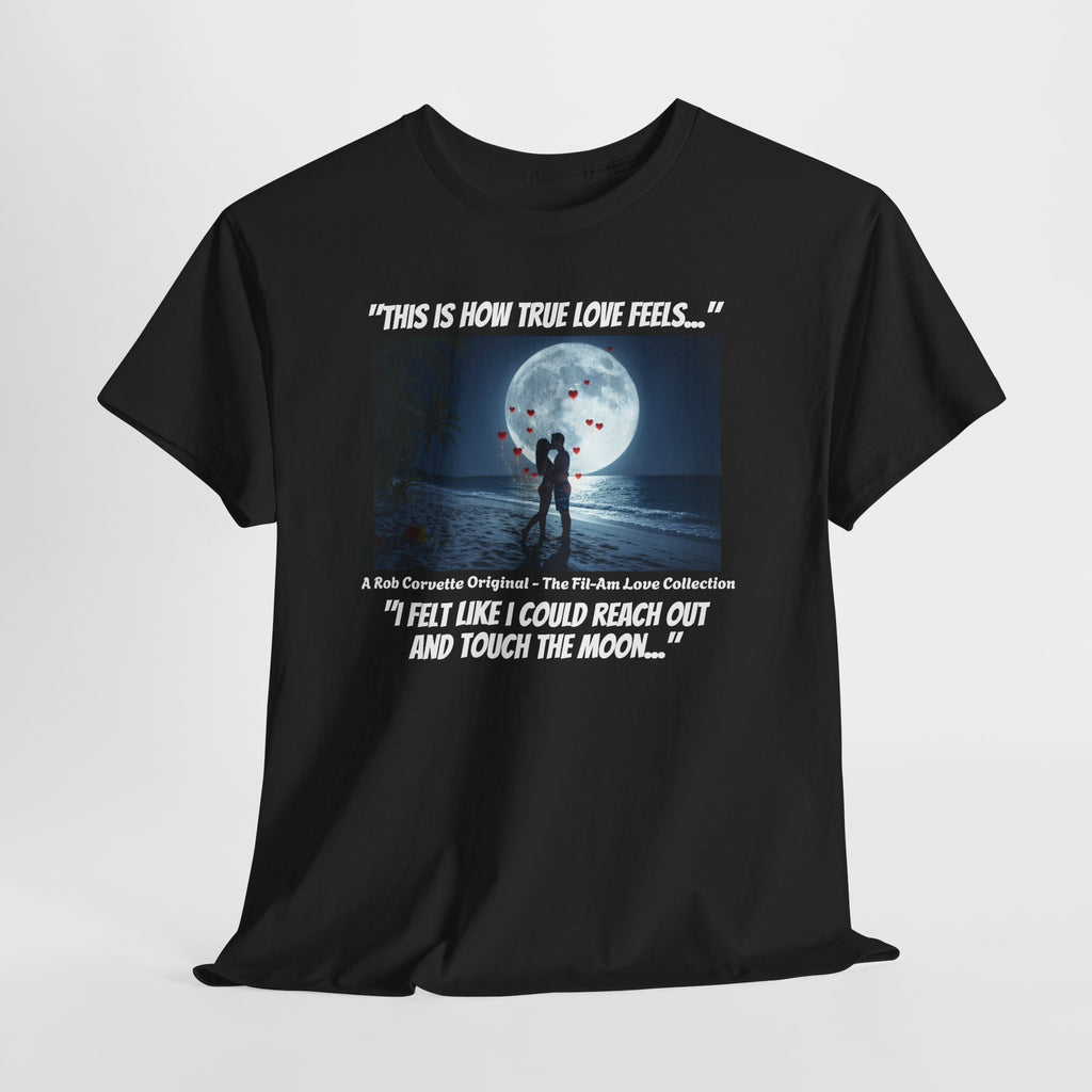 Fil-Am Beach Kiss Shirt - I Felt Like I Could Touch The Moon - Filipina Love Tee - Romantic Couple Gift - Fil-Am Love Collection