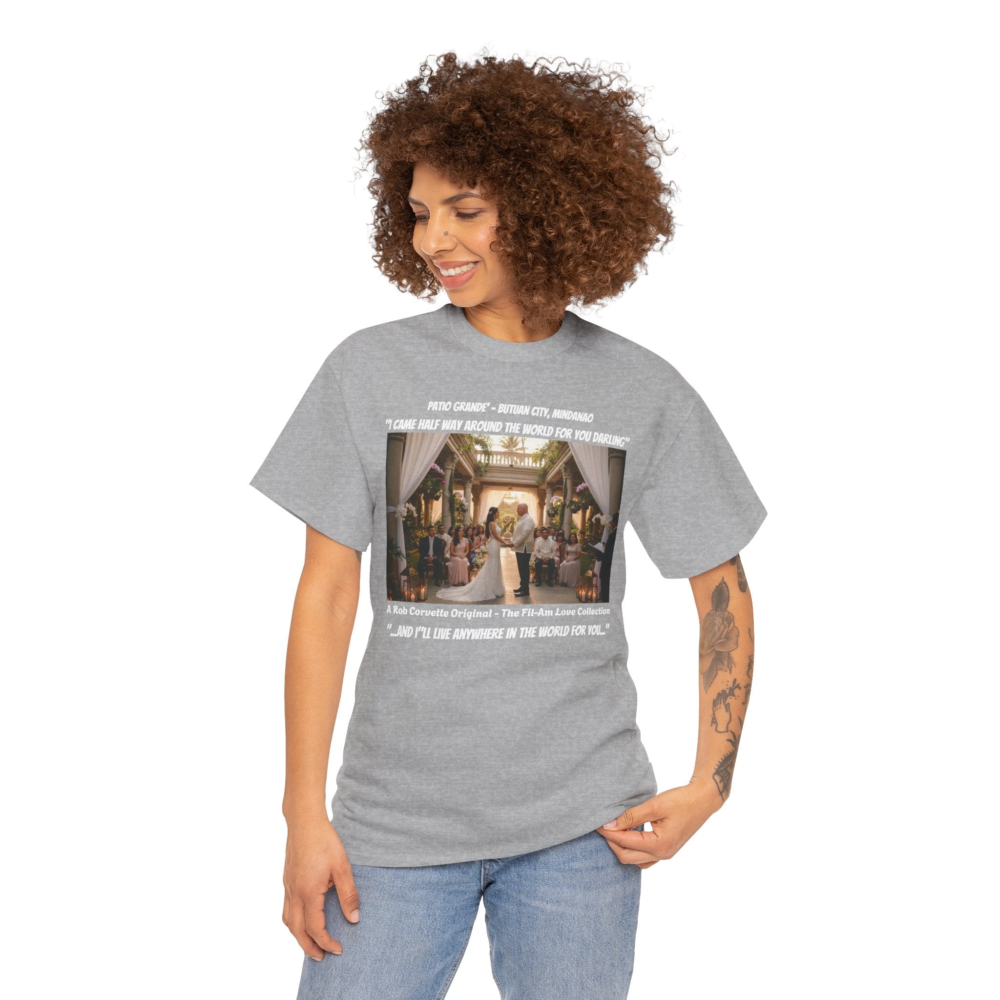 Fil-Am Wedding Shirt, I Came Half Way Around The World For You, Filipino American Love, Philippines Wedding Gift, Romantic Couples Tee