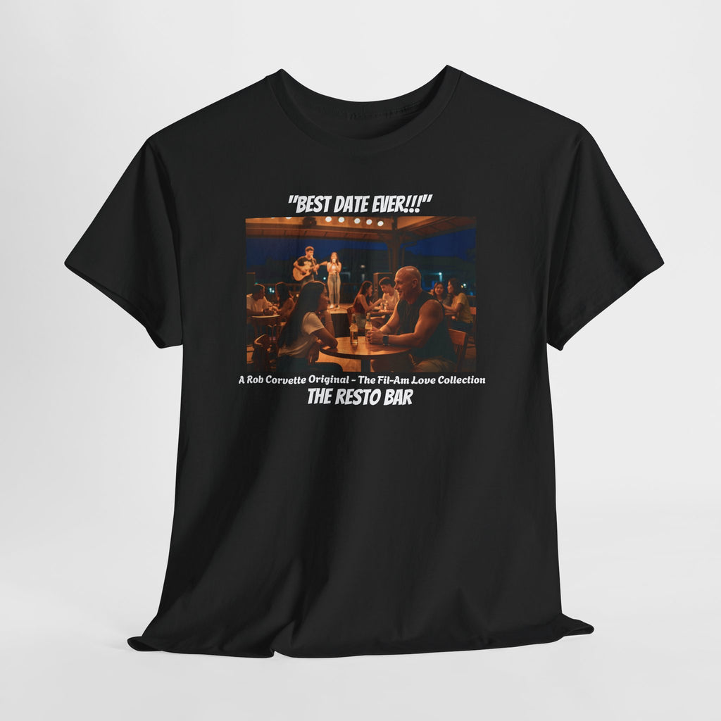Best Date Ever! | Fil-Am Couple Resto Bar T-Shirt | Filipino American Love | Romantic Night Out | Filipina Girlfriend Gift | Philippines