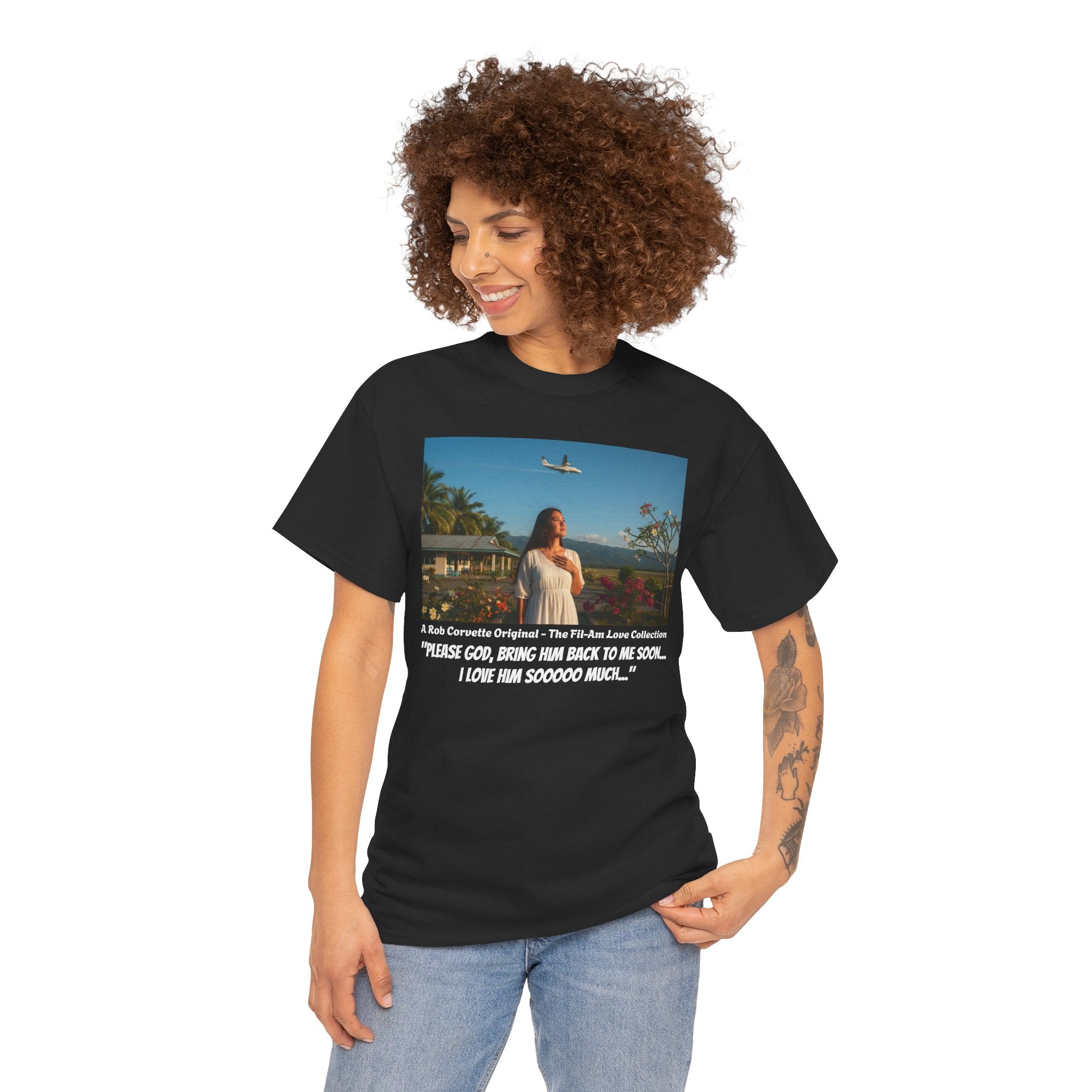Filipina Waiting At Airport Shirt - Please God Bring Him Back - Fil-Am Love Collection - Filipina Gift - Long Distance Love Shirt
