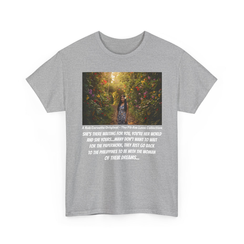 She's There Waiting For You Fil-Am Love Shirt, Filipino American Romance, Philippines Girlfriend Gift, Filipina Love Tee, Go Back For Her