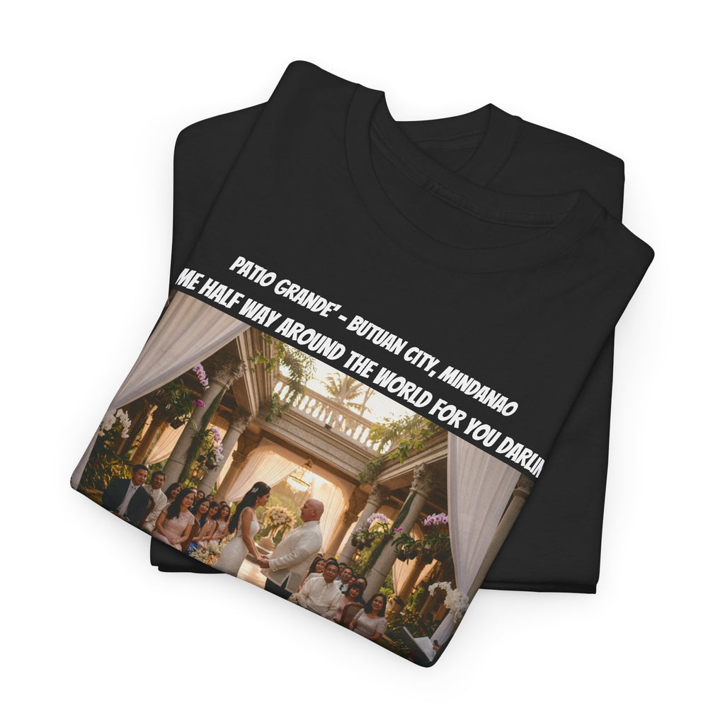 Fil-Am Wedding Shirt, I Came Half Way Around The World For You, Filipino American Love, Philippines Wedding Gift, Romantic Couples Tee